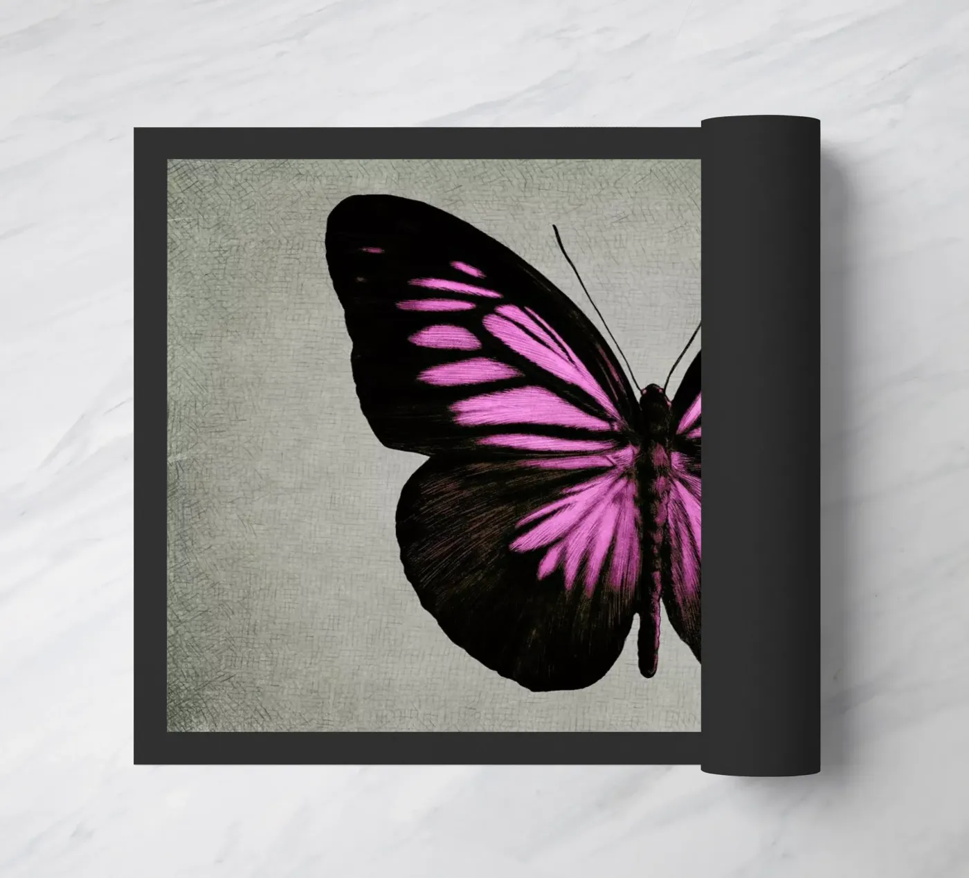 Papillon (pink) doormat by Eric Fan