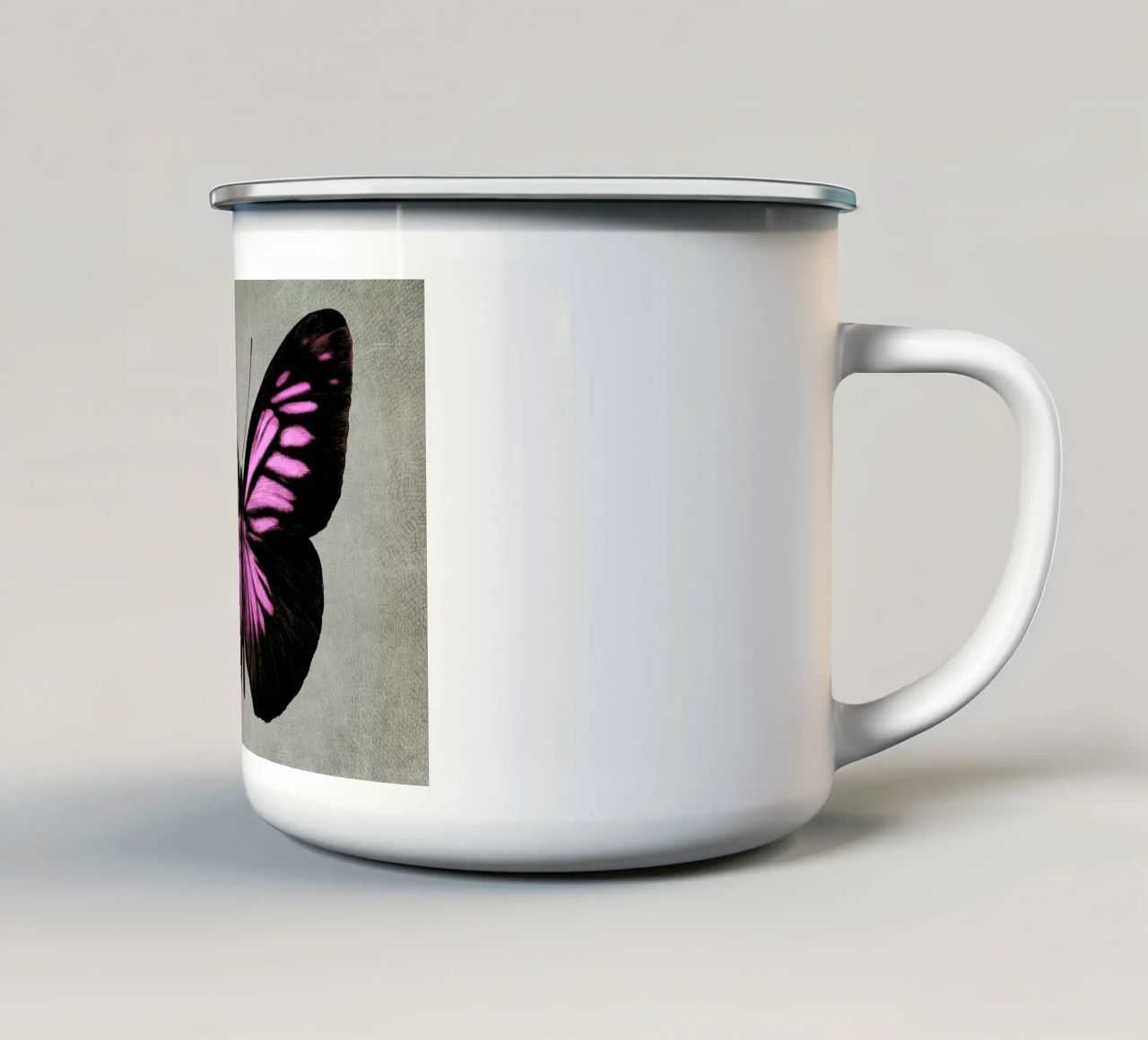 Papillon (pink) tazza in smalto da Eric Fan