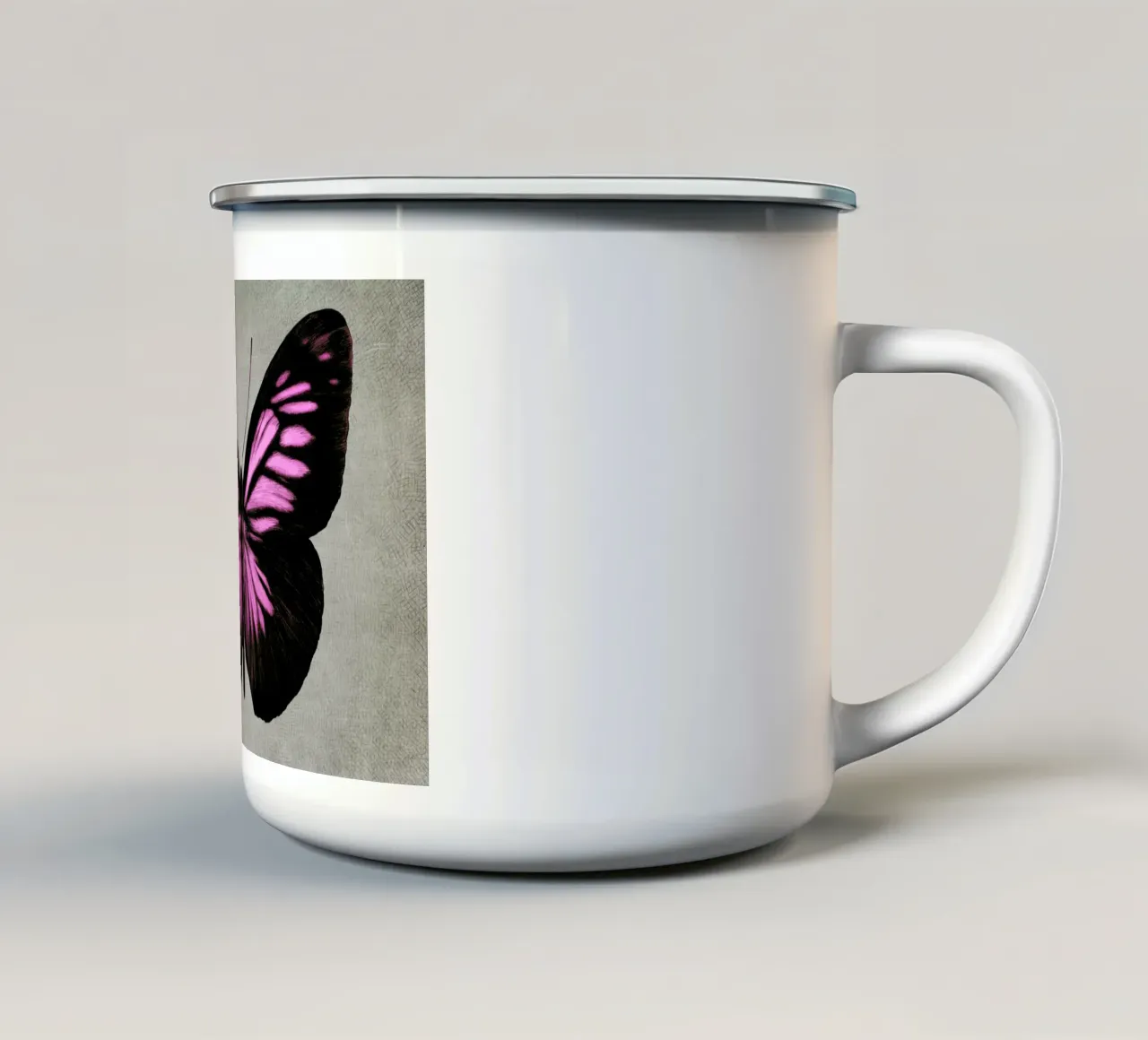 Papillon (pink) tazza in smalto da Eric Fan