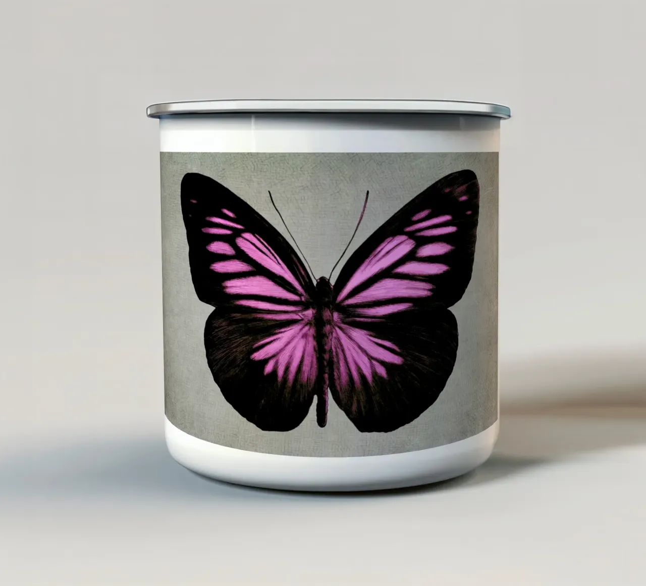 Papillon (pink) tazza in smalto da Eric Fan