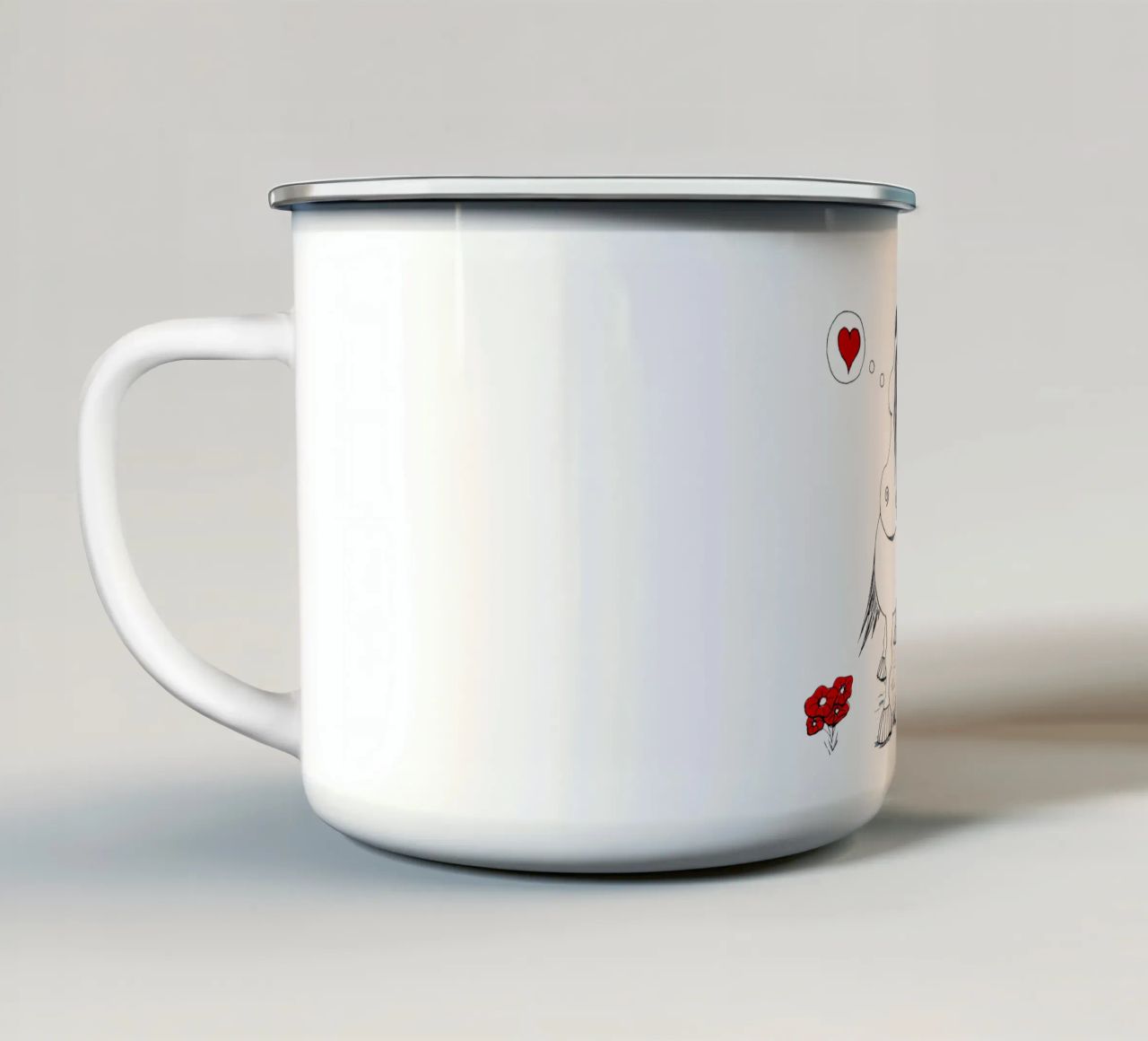 Pferdemädchen tazza in smalto da Pferdemädchen