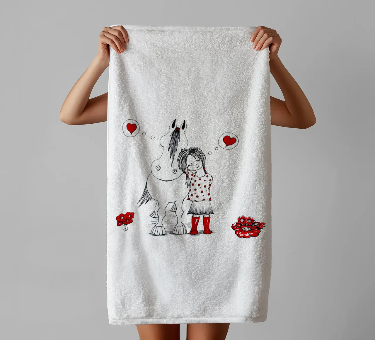 Pferdemädchen serviette de bain de Pferdemädchen