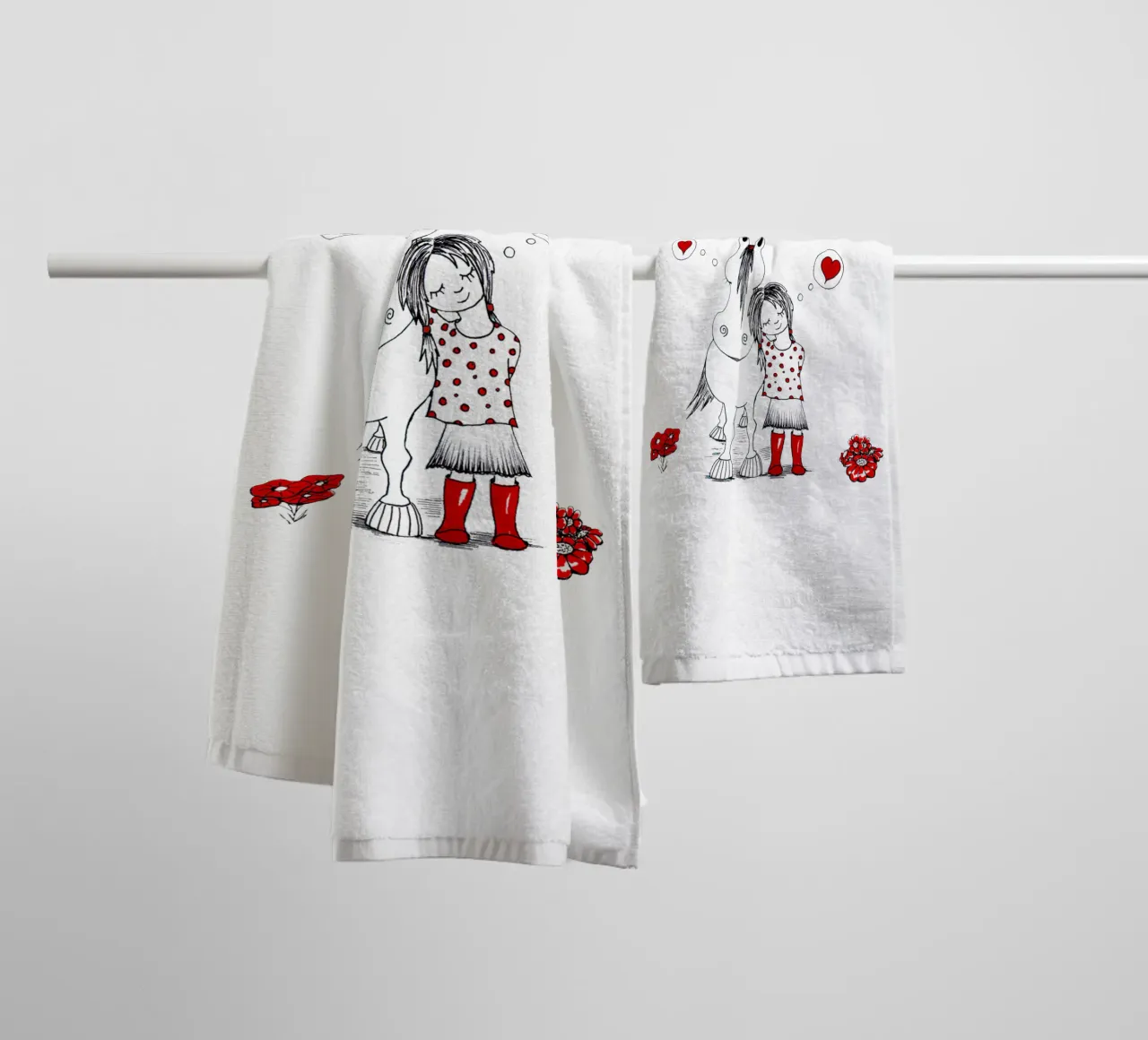 Pferdemädchen serviette de bain de Pferdemädchen