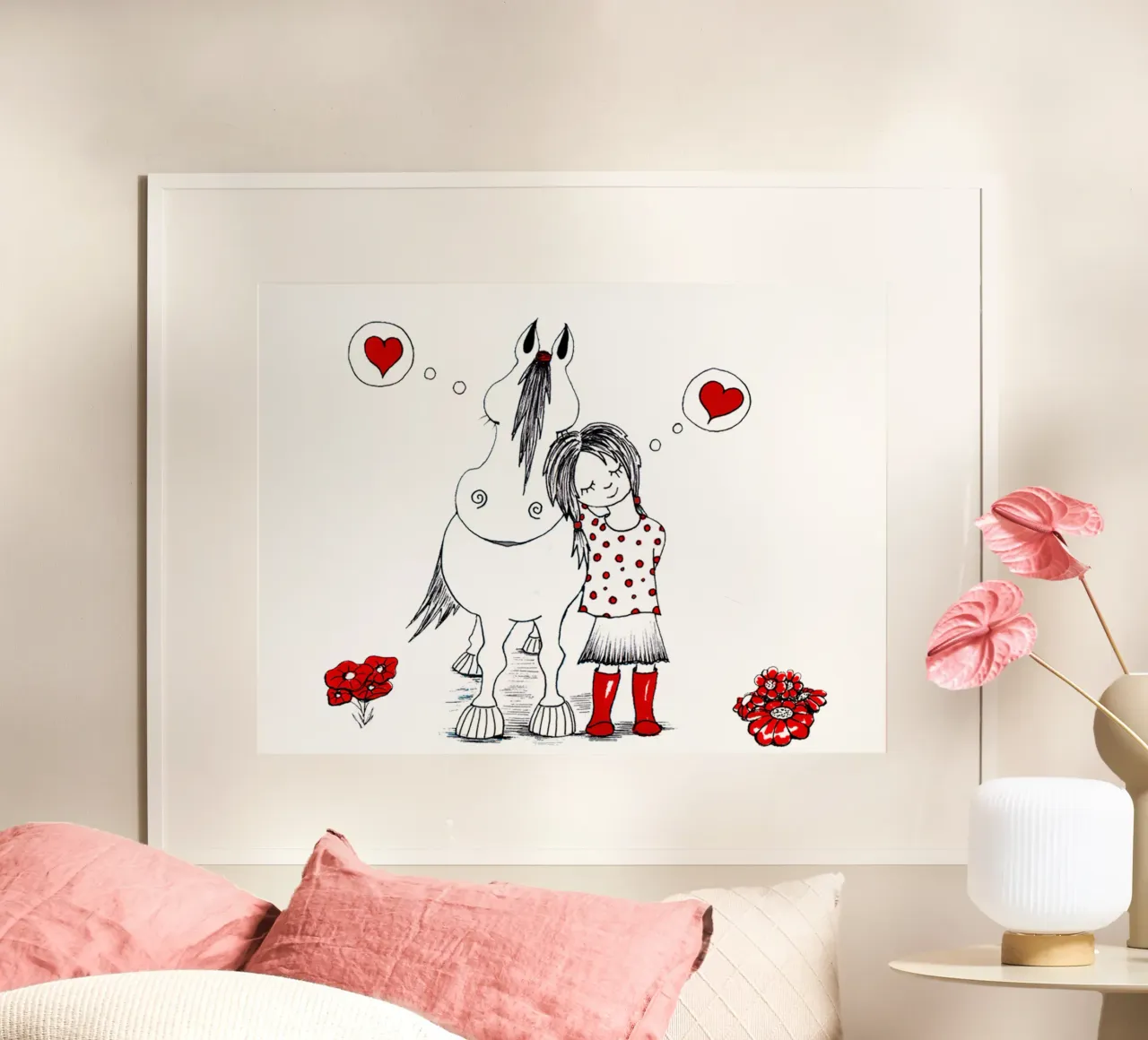 Pferdemädchen poster con telaio in plastica da Pferdemädchen