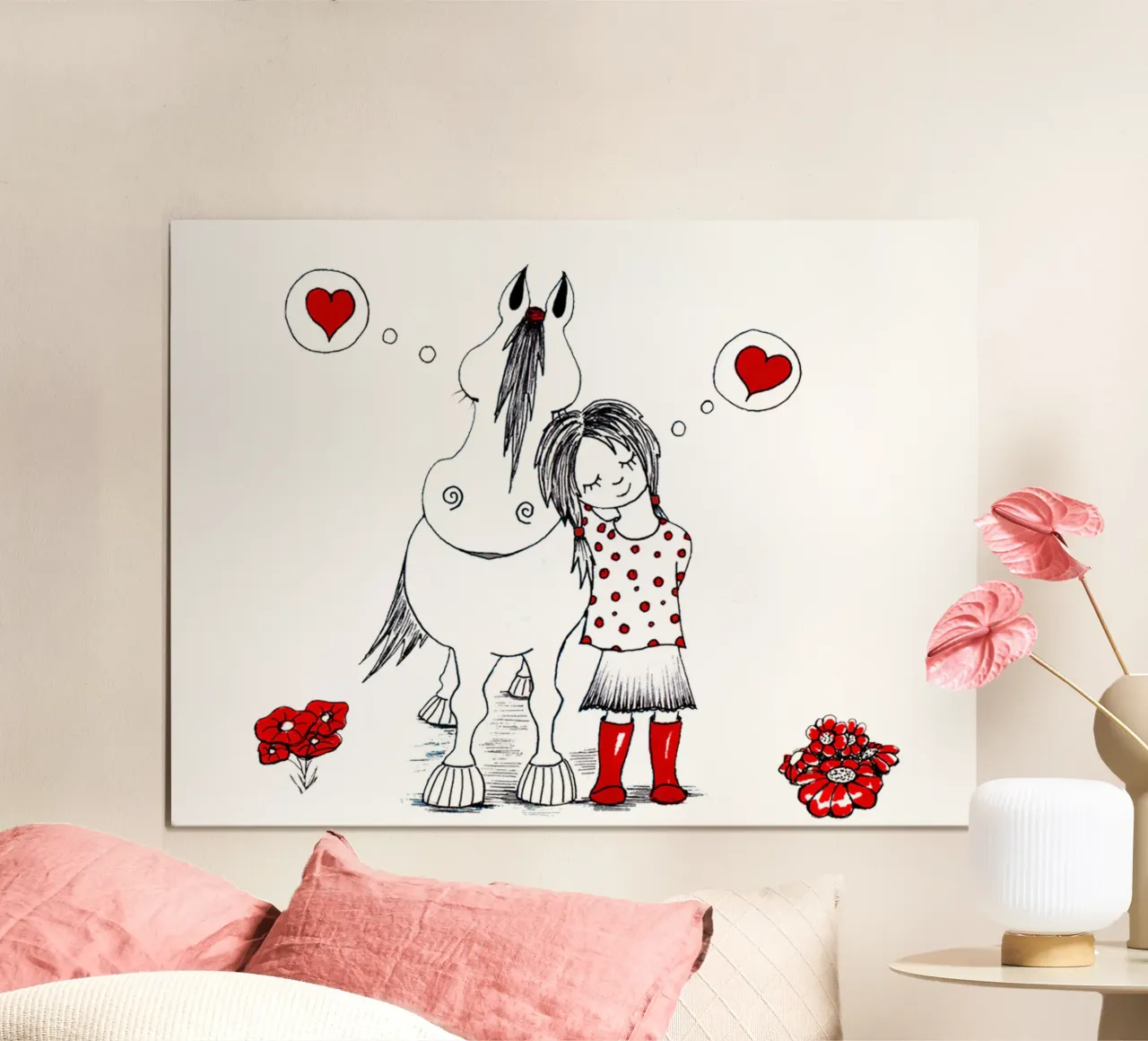 Pferdemädchen poster con telaio in plastica da Pferdemädchen