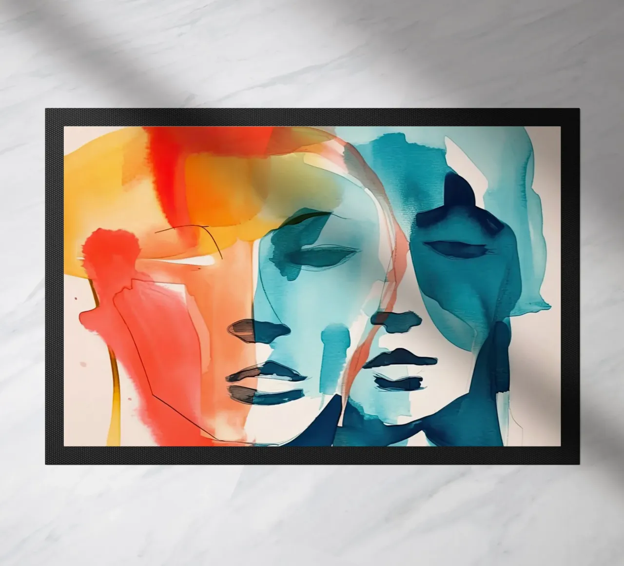 Faces of Emotion doormat by DaarbyN