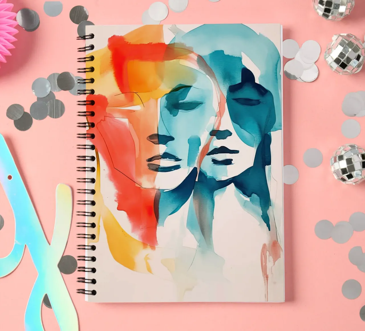 Faces of Emotion spiral notebook by DaarbyN