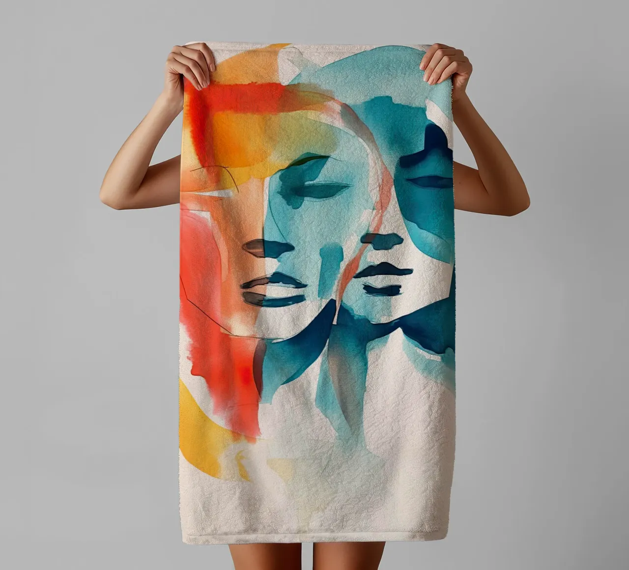 Faces of Emotion towel by DaarbyN