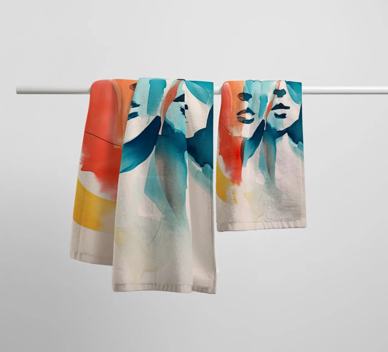 Faces of Emotion towel by DaarbyN