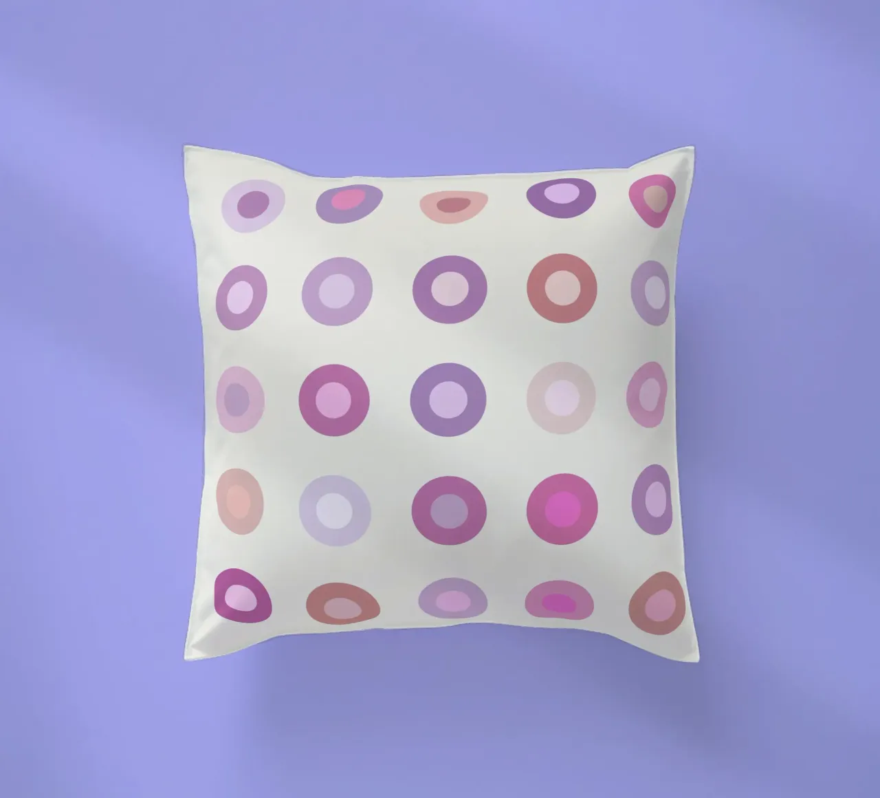 Cerchio retrò colorato in una variante rosa cuscino da JaySan Studio