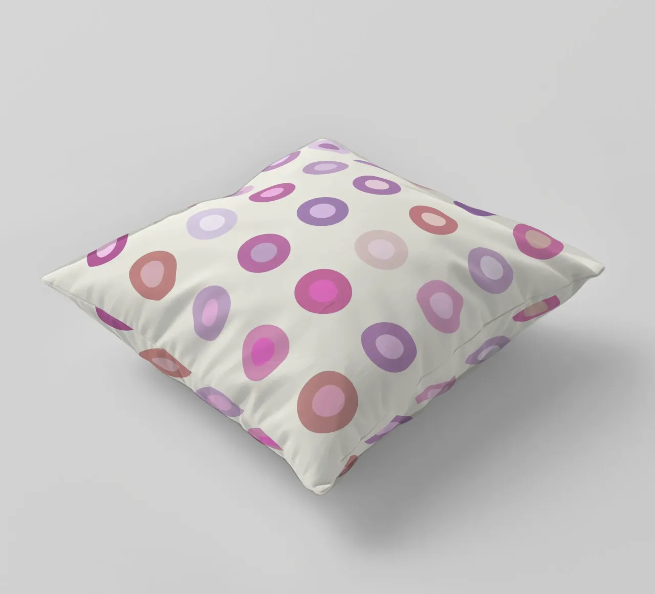 Cerchio retrò colorato in una variante rosa cuscino da JaySan Studio