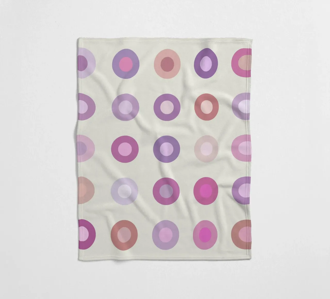 Cerchio retrò colorato in una variante rosa coperta in pile da JaySan Studio