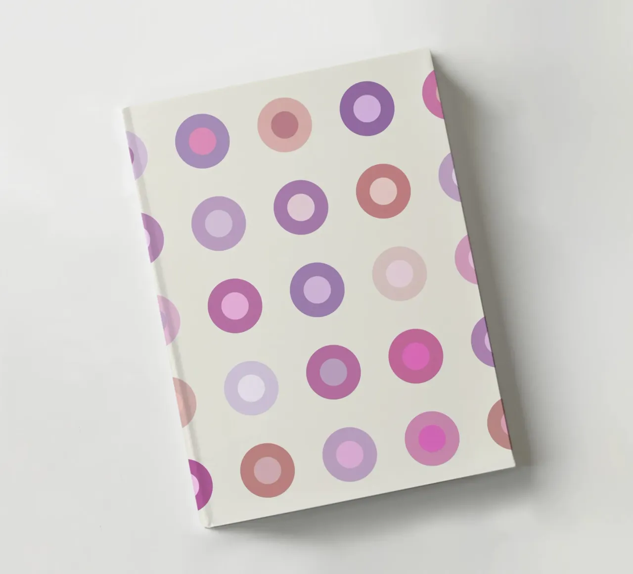 Retro Colourful Circle in a pink variation notebook by JaySan Studio