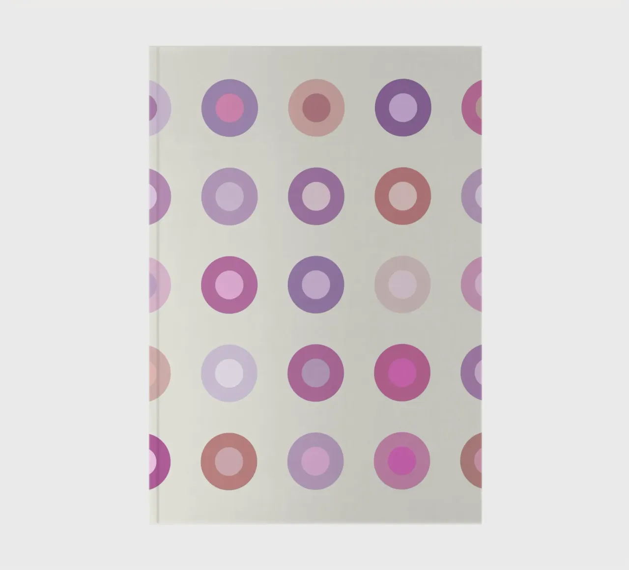 Retro Colourful Circle in a pink variation notebook by JaySan Studio