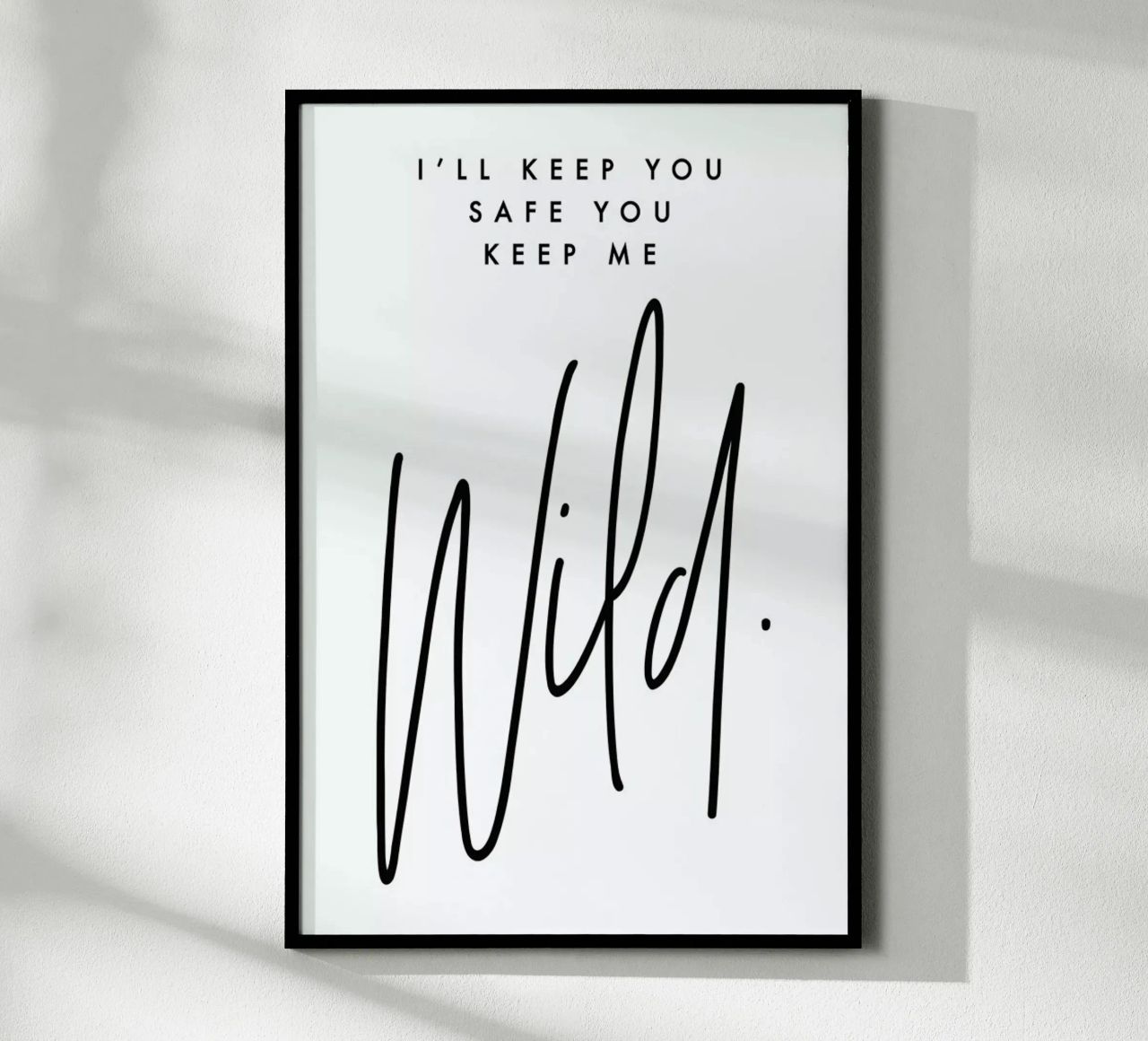 I'll Keep You Safe poster con telaio in legno da Honeymoon Hotel