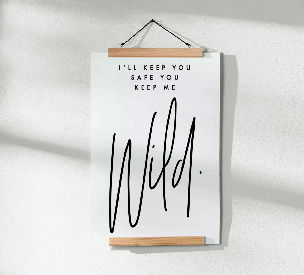 I'll Keep You Safe poster con telaio in legno da Honeymoon Hotel