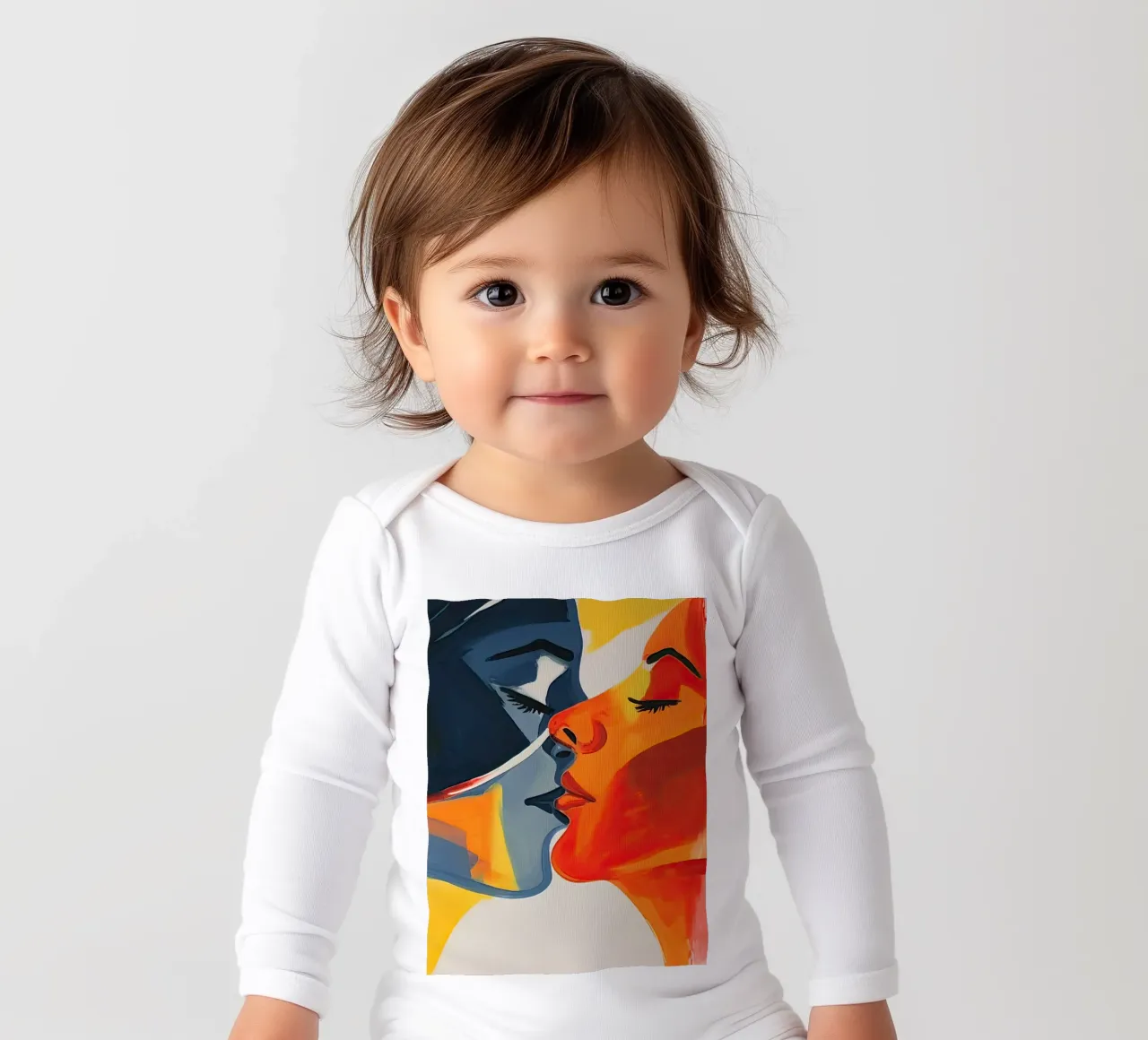 The Perfect Kiss long-sleeve baby romper by DaarbyN