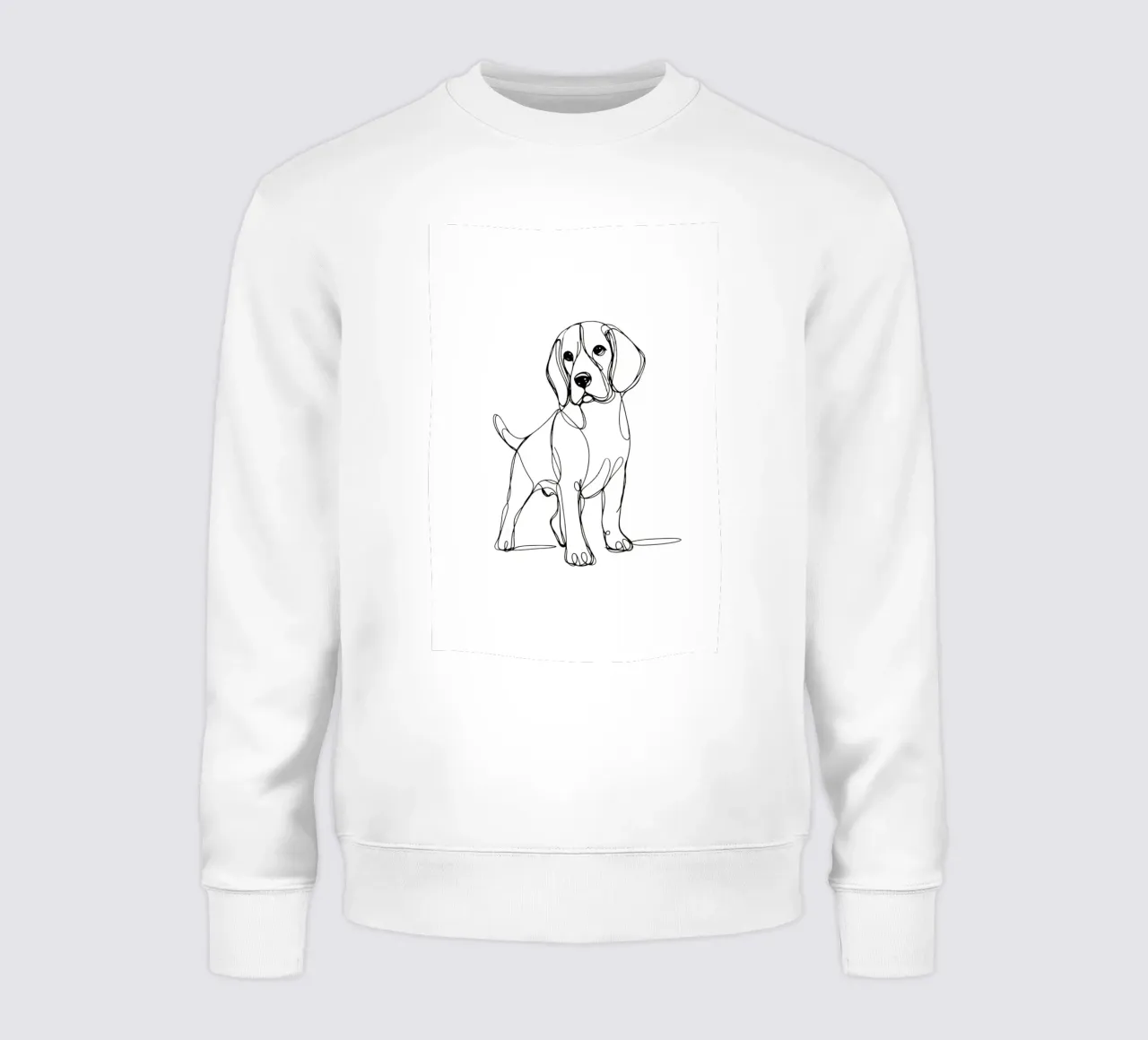 Disegno artistico lineare del cane beagle felpa da WijdevenDesign