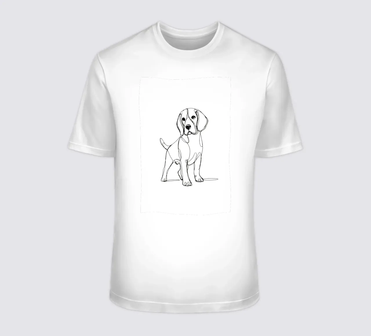 Beagle Dog Line Art Drawing t-shirt by WijdevenDesign