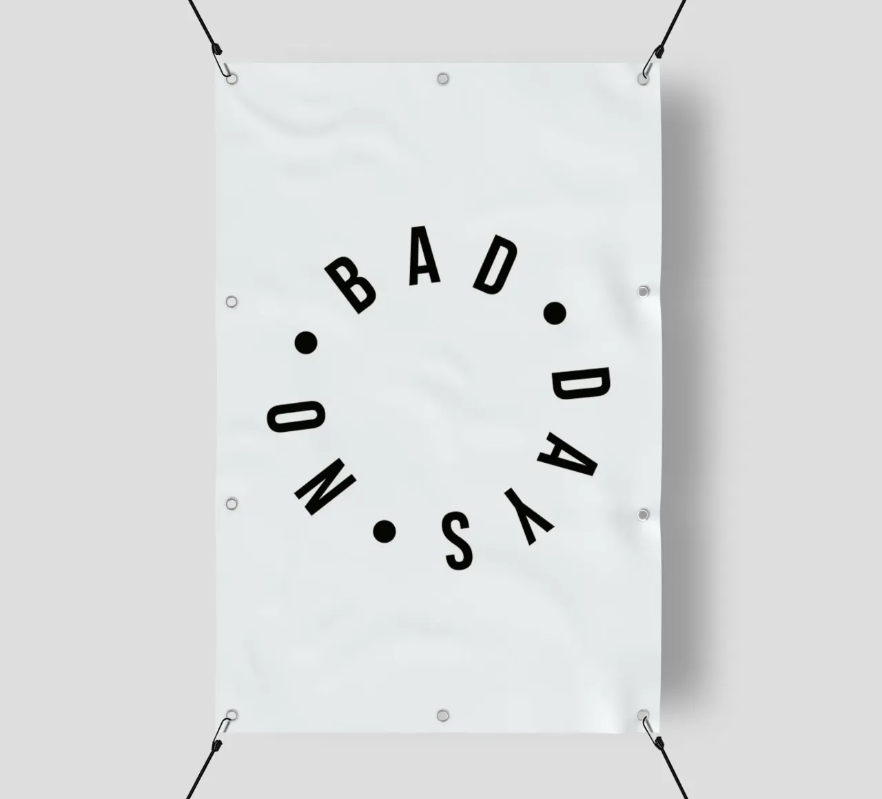 No Bad Days Typography Positive Quote telo in pvc da Honeymoon Hotel