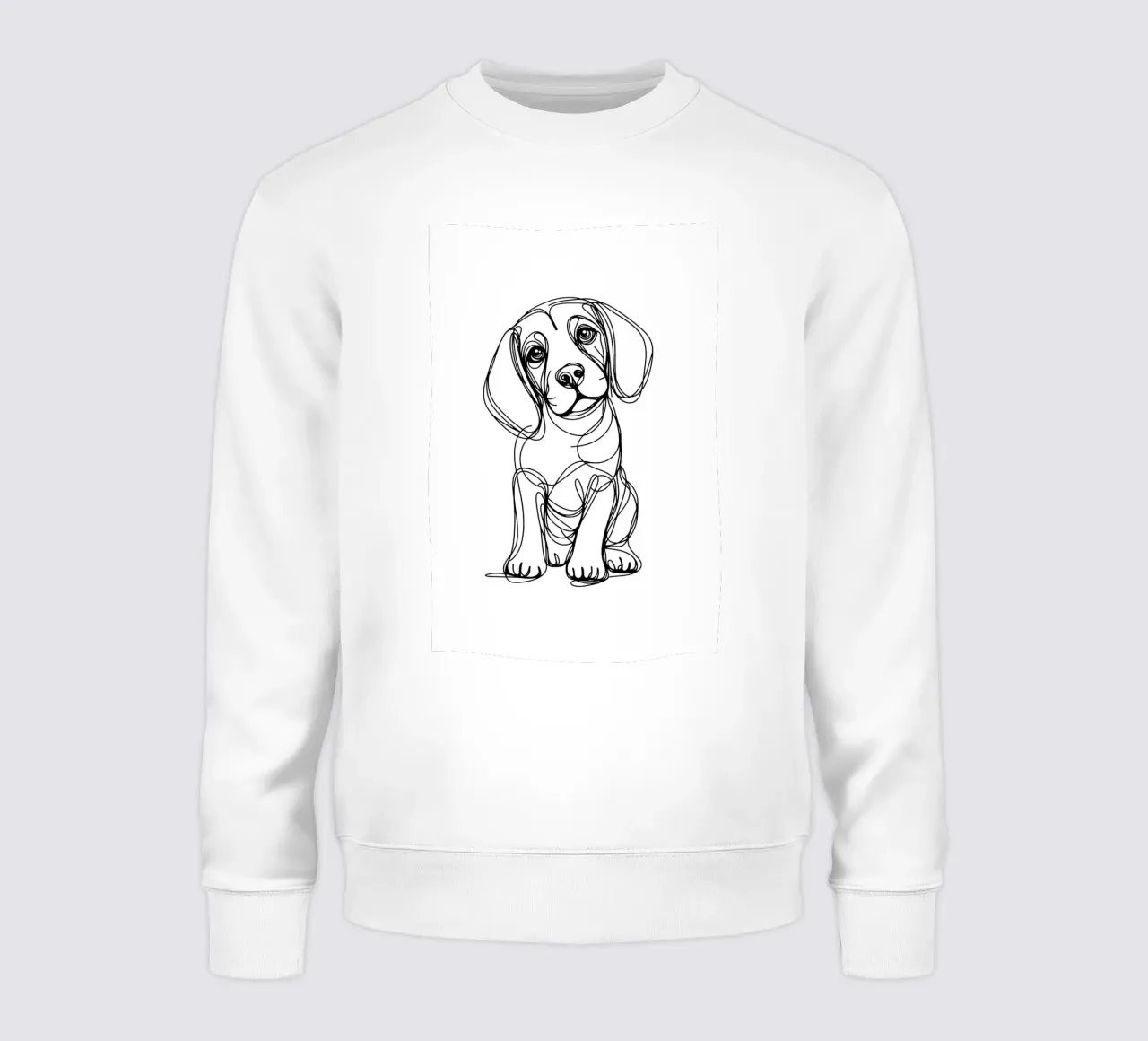 Dibujo lineal de perro Beagle sudadera de WijdevenDesign