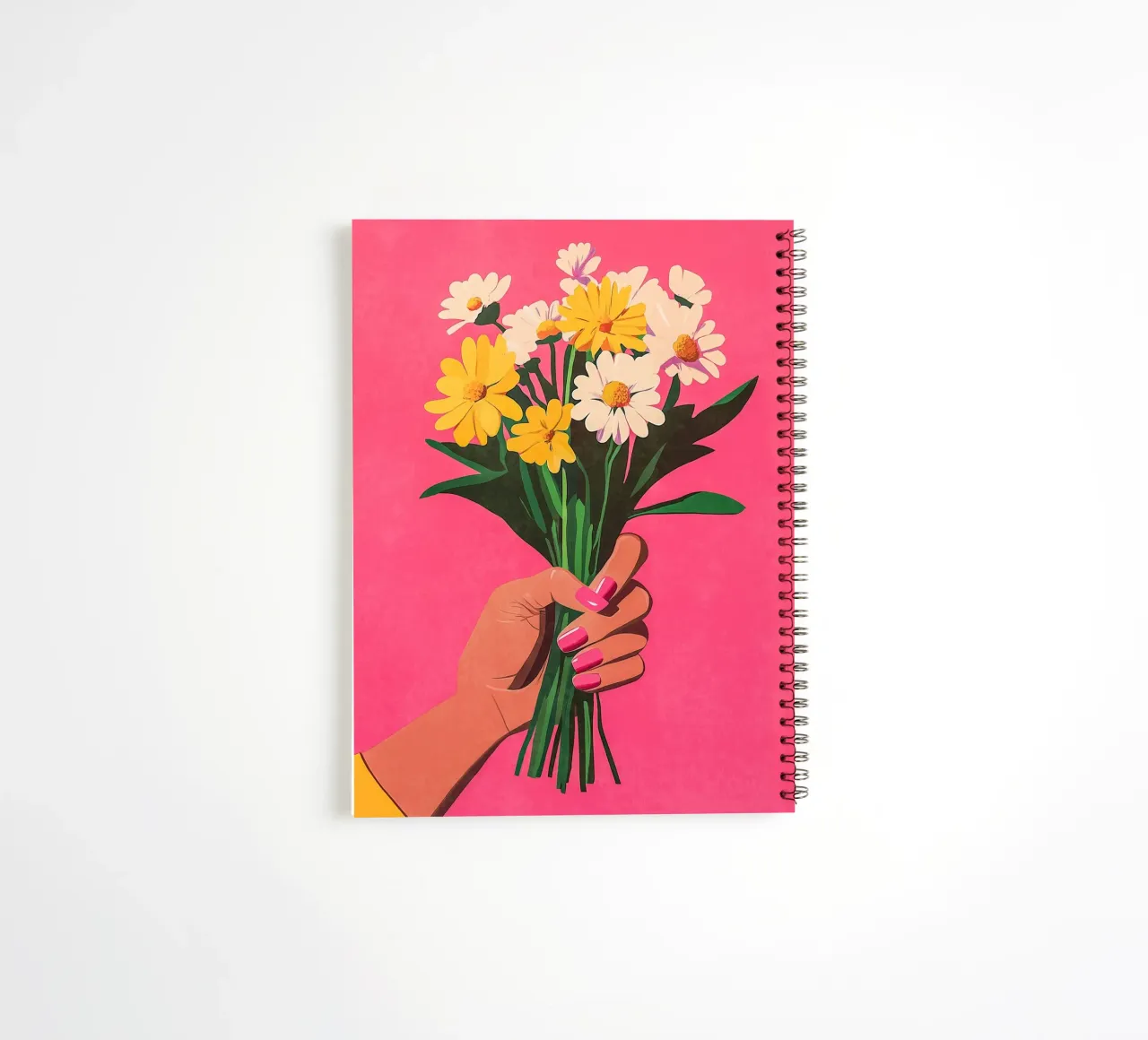 Ongles roses & fleurs carnet à spirale de Carinaprint