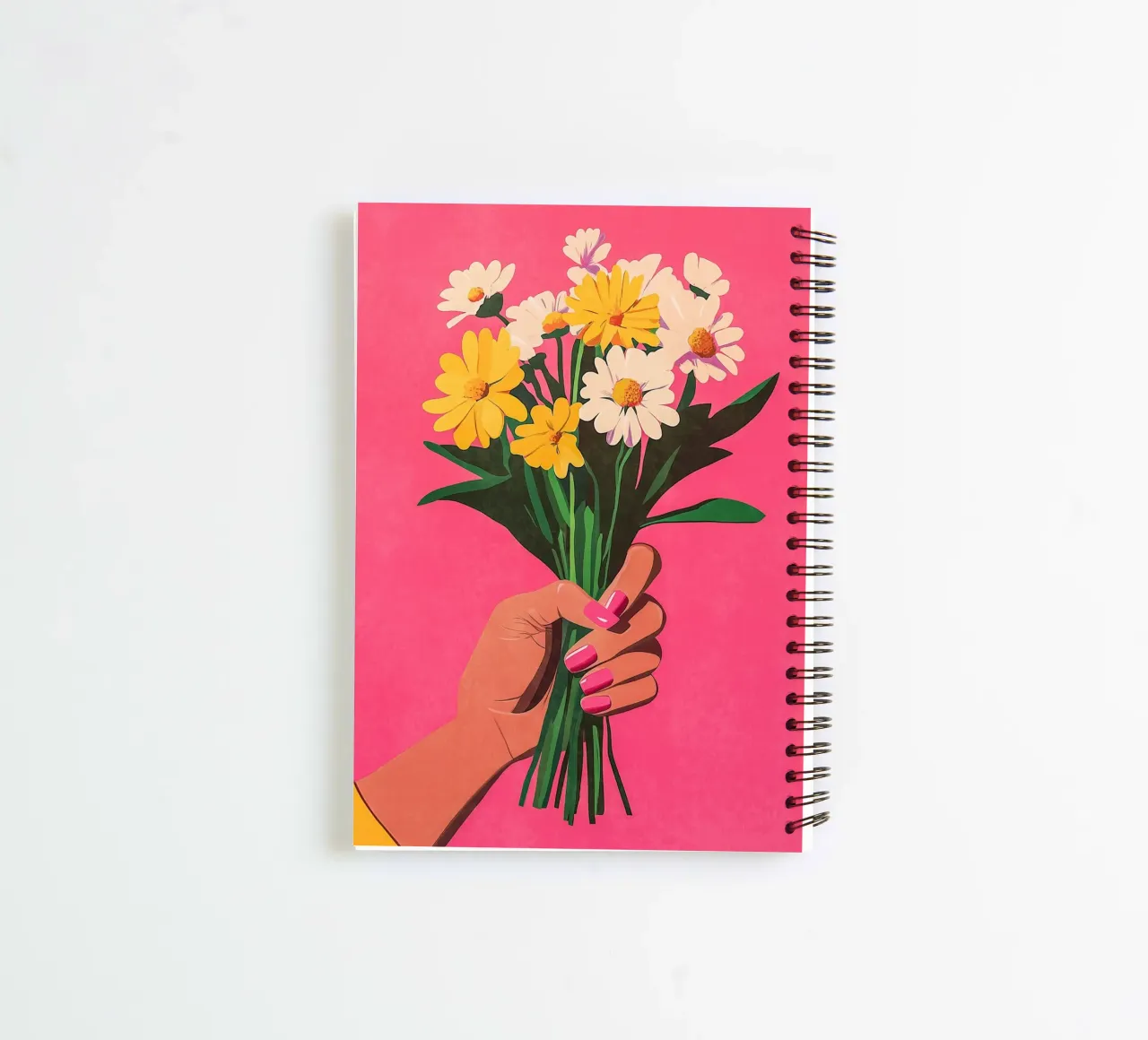 Ongles roses & fleurs carnet à spirale de Carinaprint