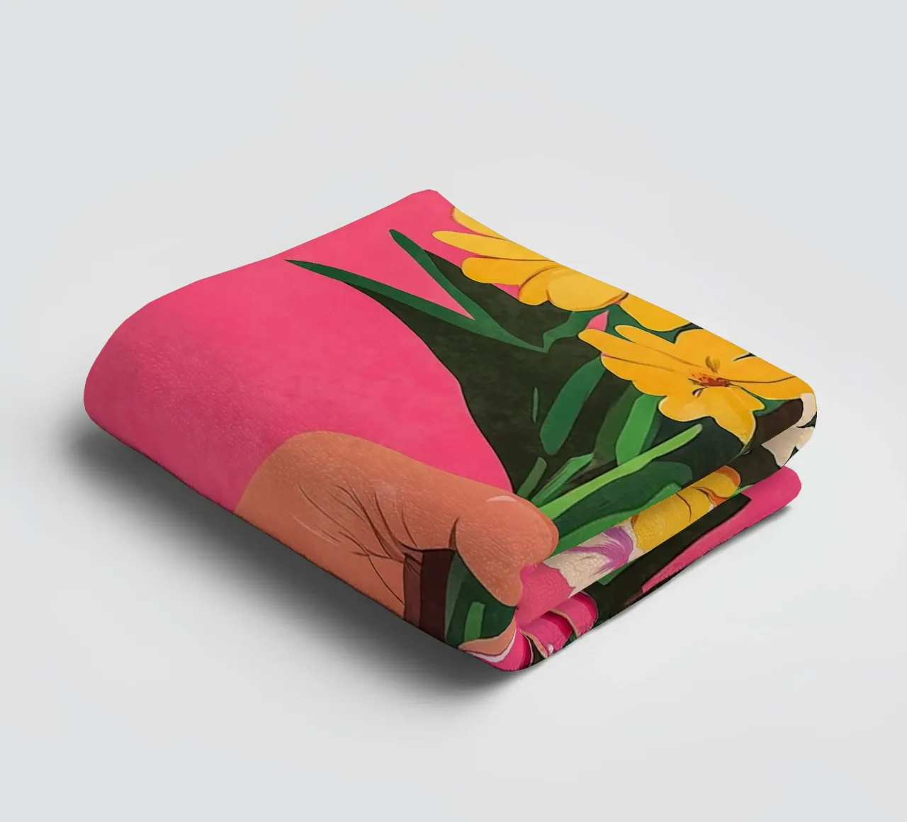 Unghie e fiori rosa asciugamano da bagno da Carinaprint