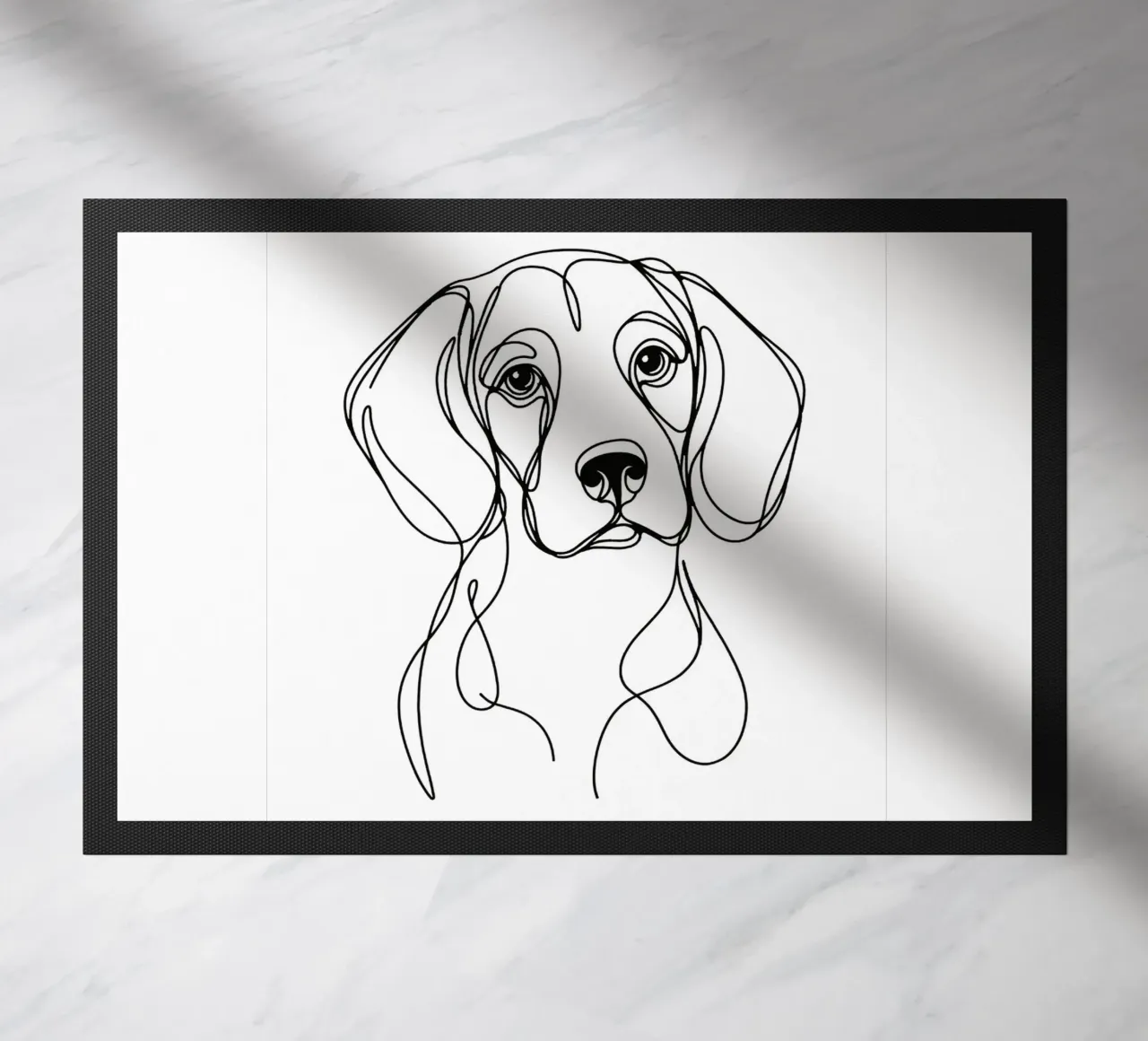 Disegno artistico lineare del cane beagle zerbino da WijdevenDesign