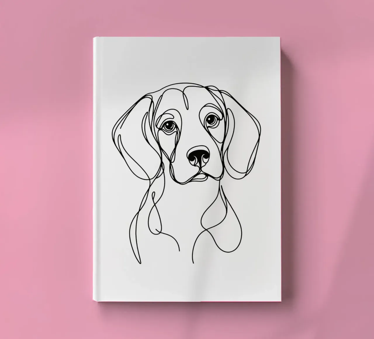 Beagle Dog Line Art Drawing notebook by WijdevenDesign