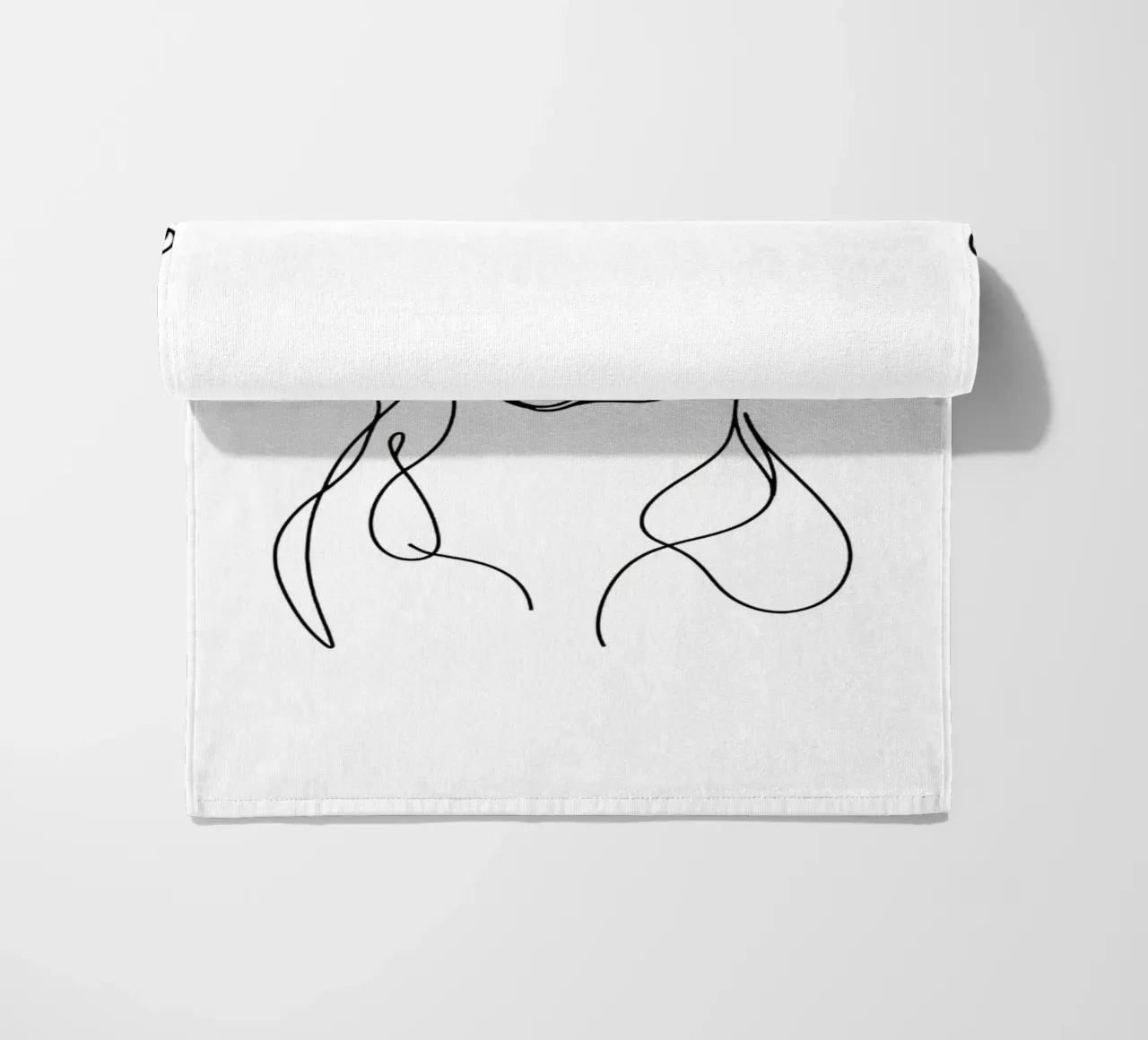 Disegno artistico lineare del cane beagle telo mare da WijdevenDesign
