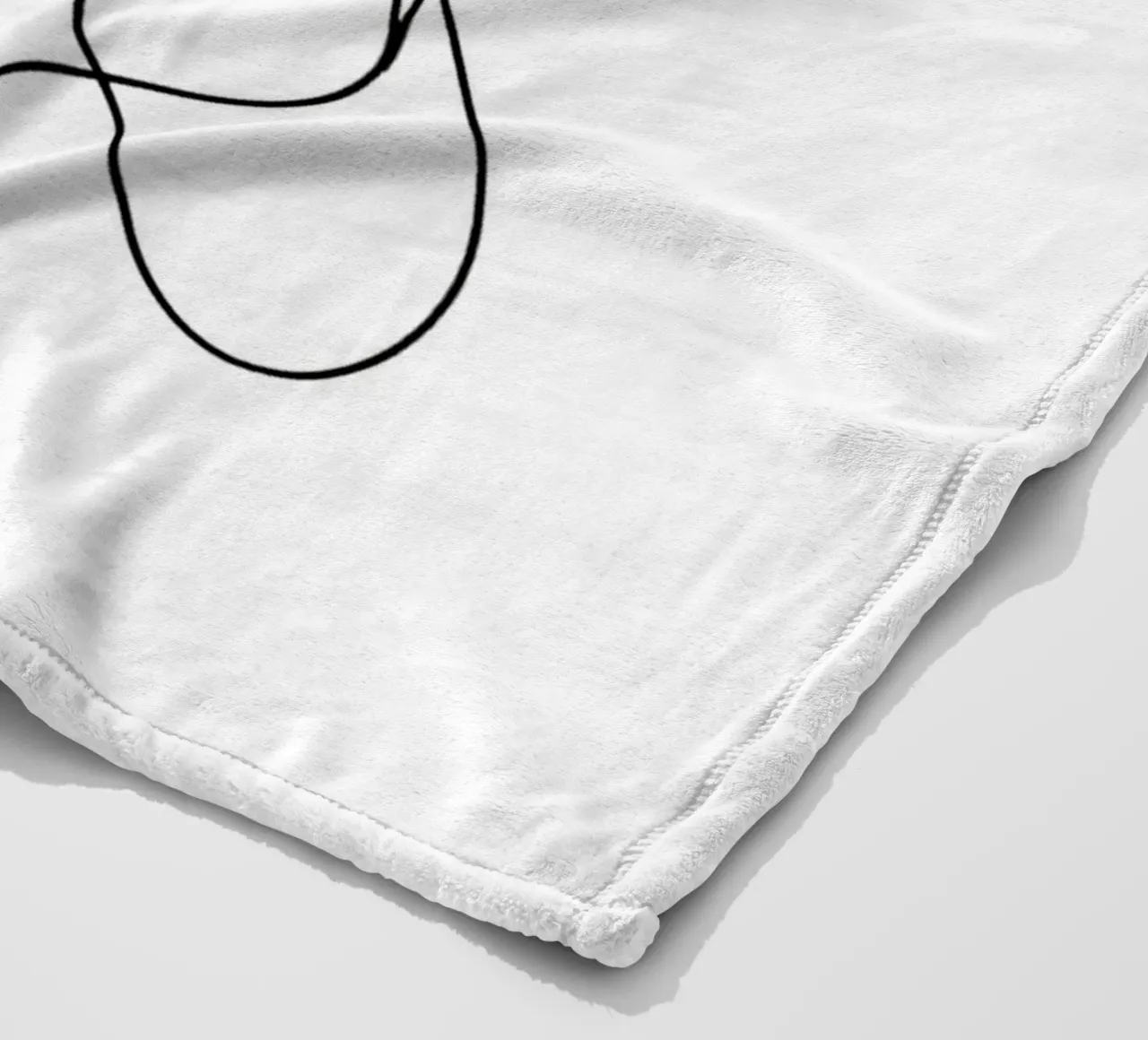 Disegno artistico lineare del cane beagle coperta in pile da WijdevenDesign