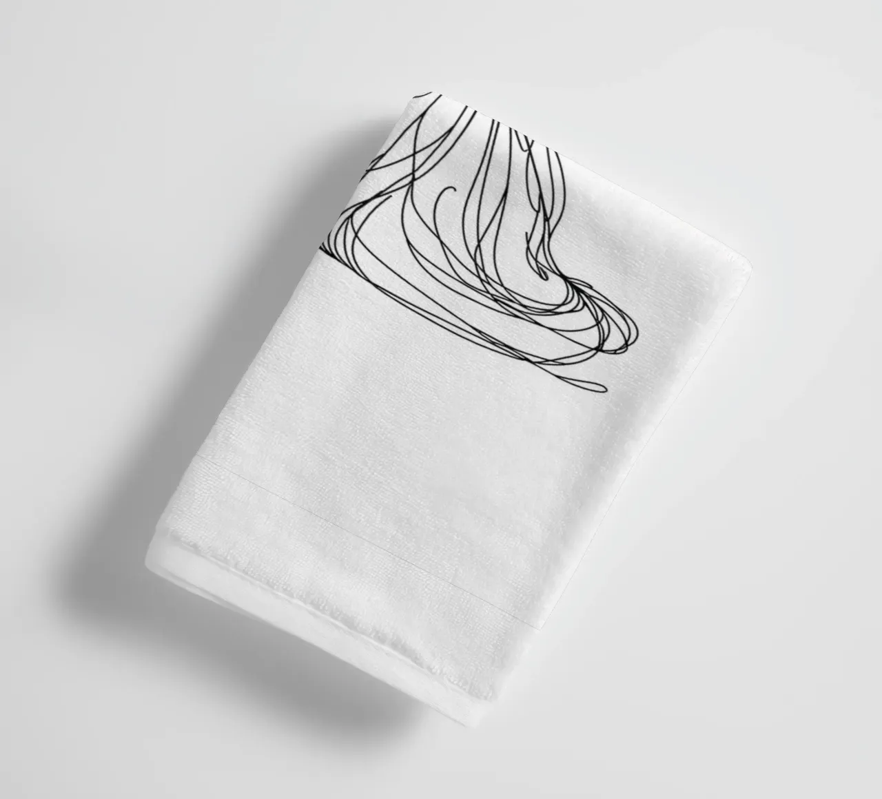 Collie Barbu Chien Dessin au trait serviette de bain de WijdevenDesign