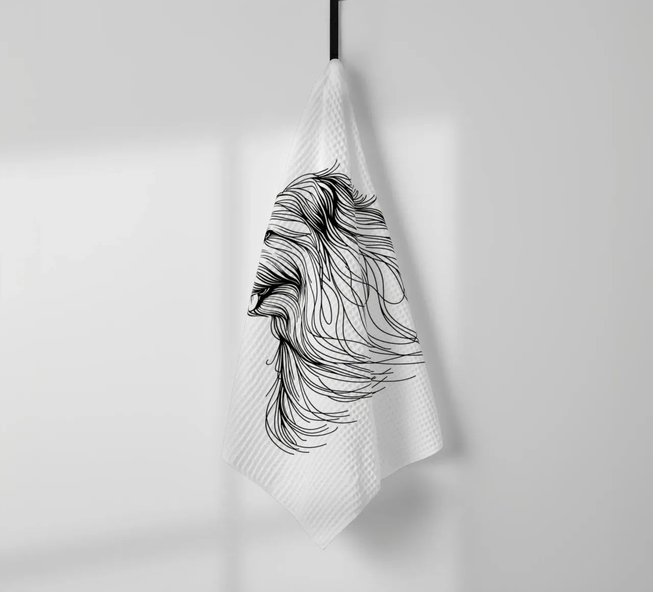 Collie Barbu Chien Dessin au trait torchon de WijdevenDesign