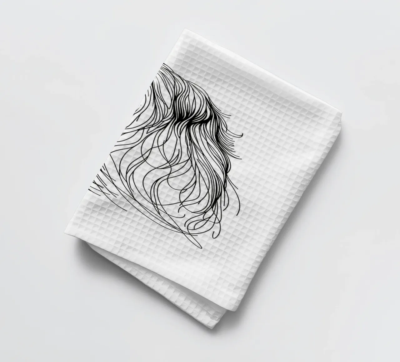 Collie Barbu Chien Dessin au trait torchon de WijdevenDesign