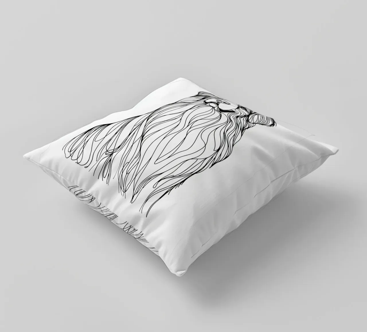 Bouvier bernois Dessin au trait coussin de WijdevenDesign