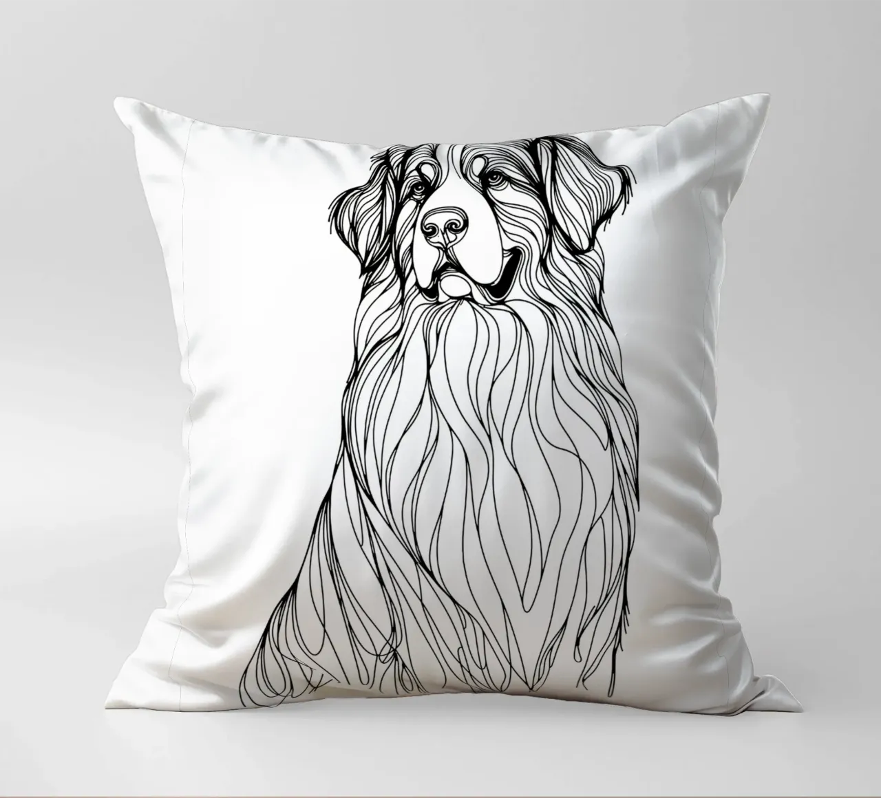 Bouvier bernois Dessin au trait coussin de WijdevenDesign