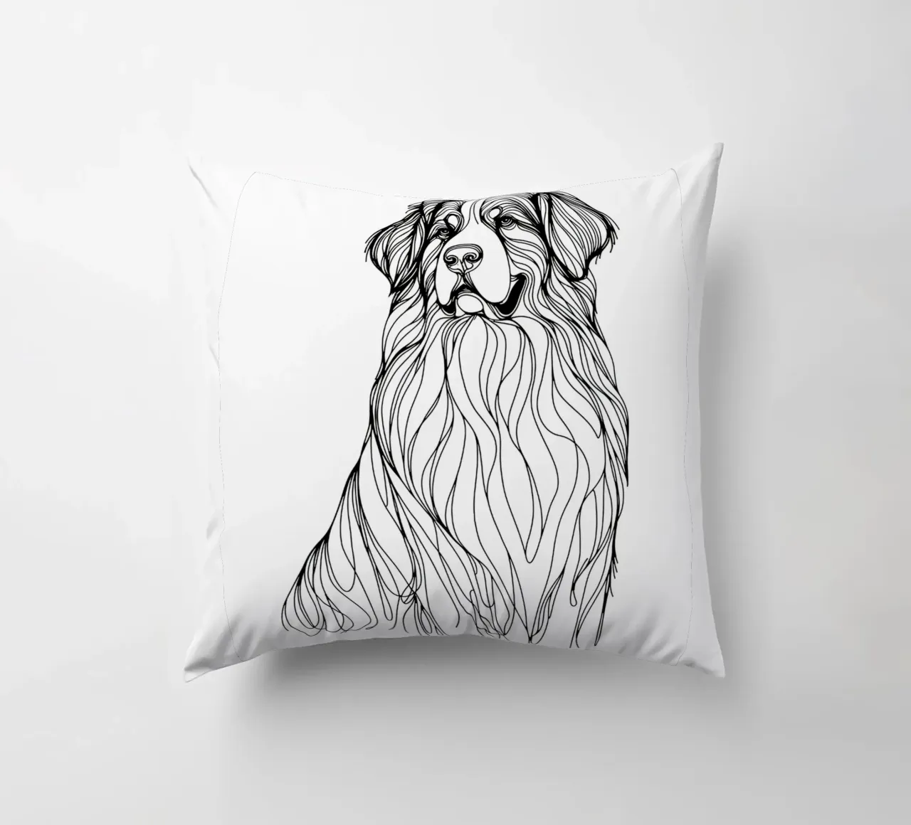 Bouvier bernois Dessin au trait coussin de WijdevenDesign