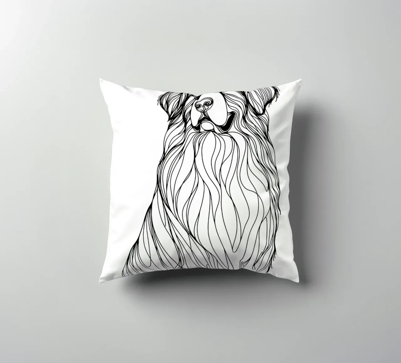 Bouvier bernois Dessin au trait coussin de WijdevenDesign