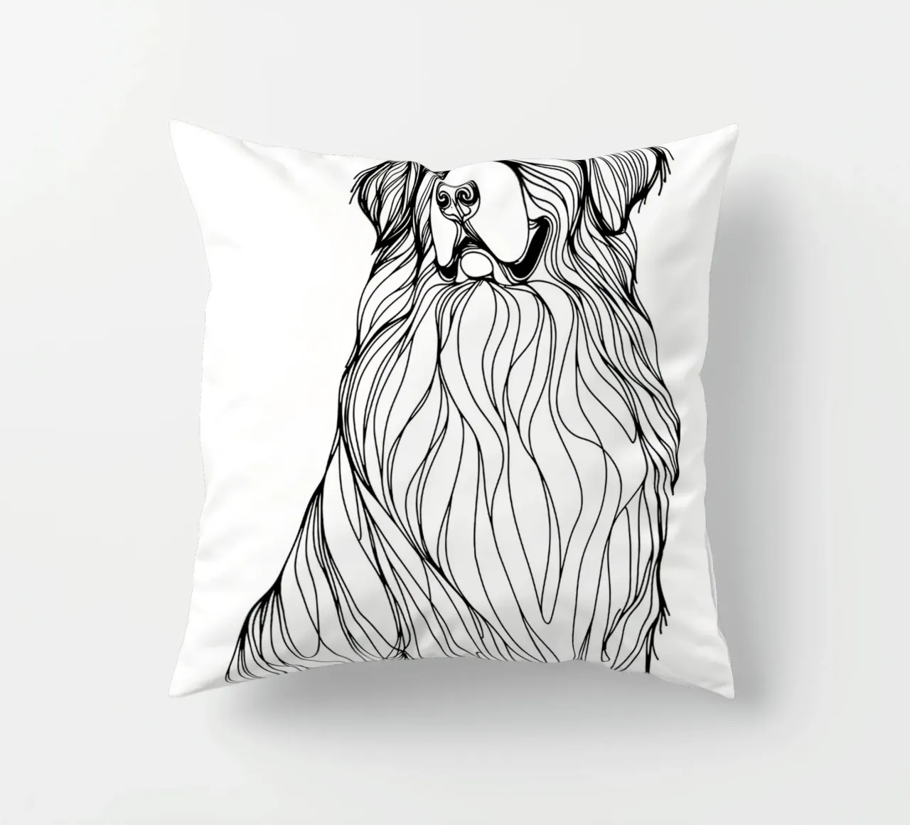 Bouvier bernois Dessin au trait coussin de WijdevenDesign
