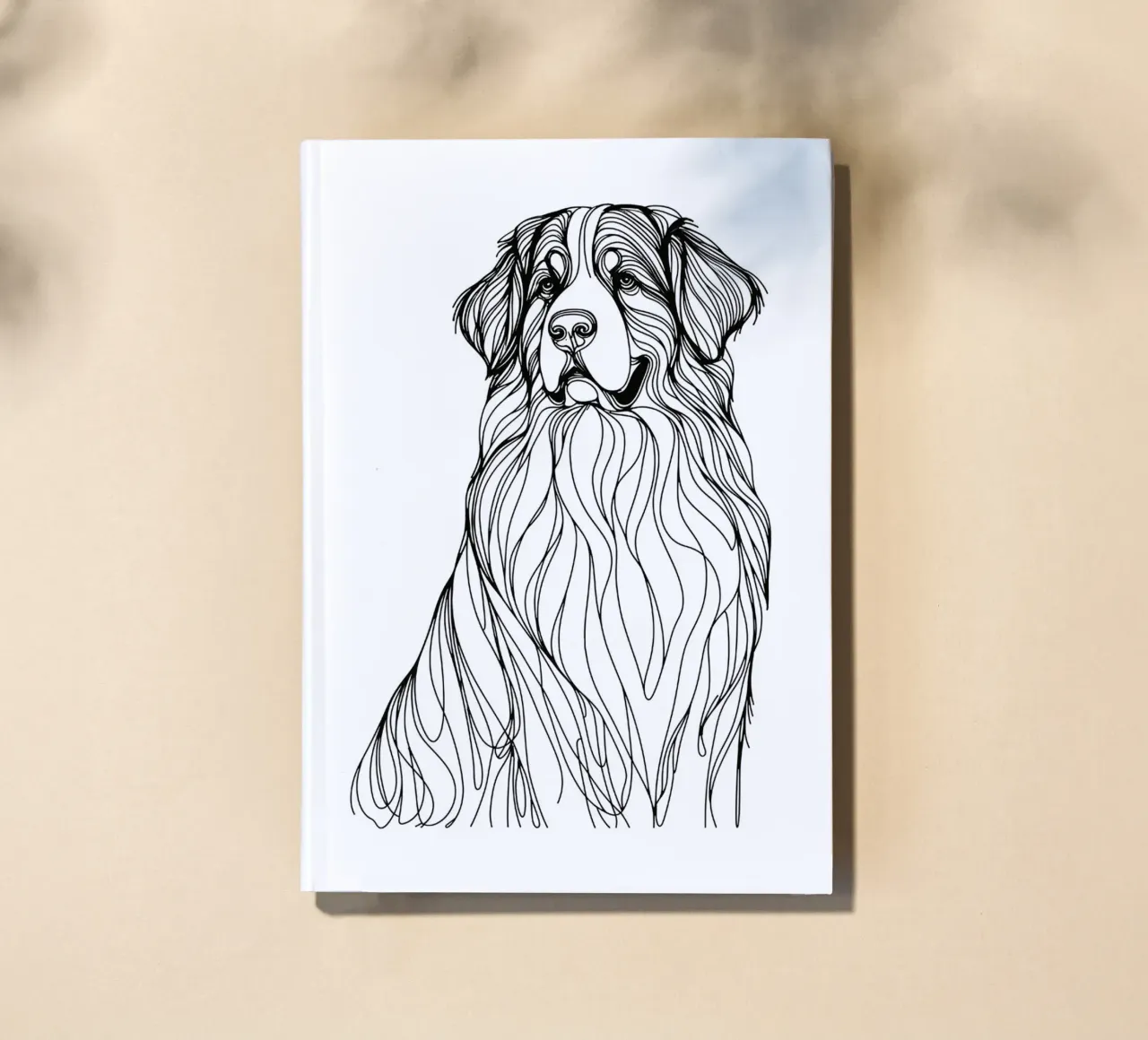 Bouvier bernois Dessin au trait carnet de notes de WijdevenDesign