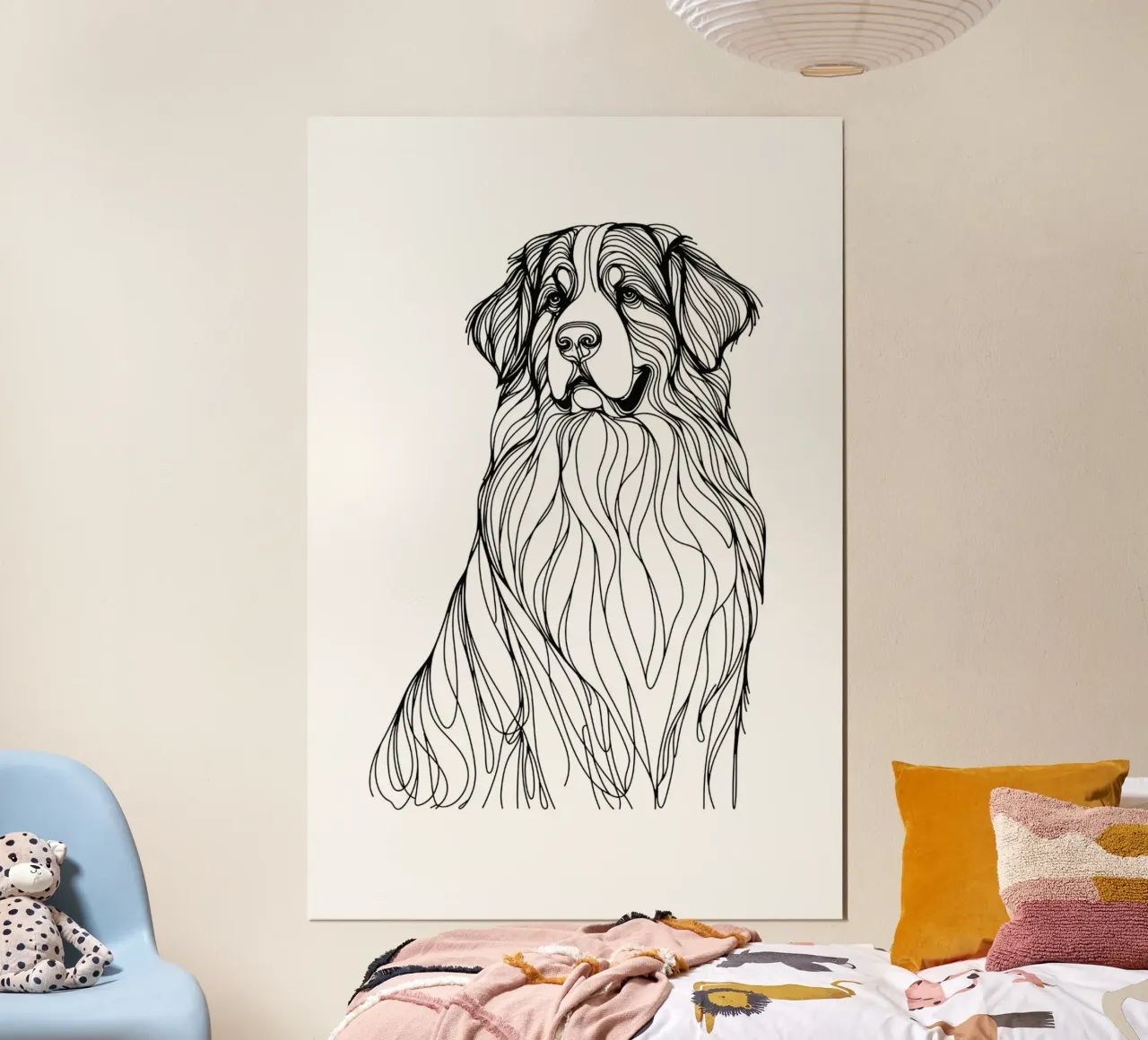 Bouvier bernois Dessin au trait hahnemühle de WijdevenDesign