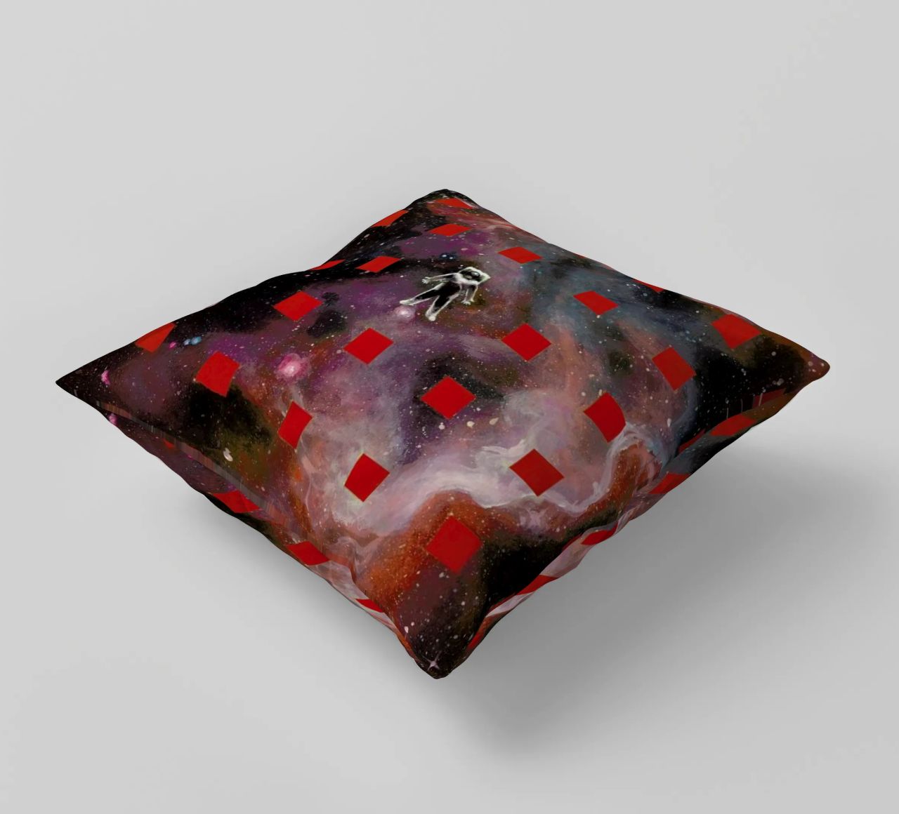 Lost In Red cuscino da Jared Yamahata