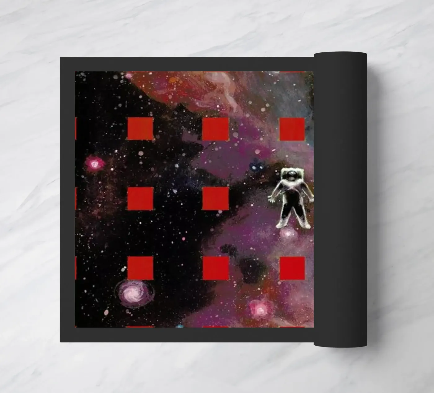 Lost In Red doormat by Jared Yamahata