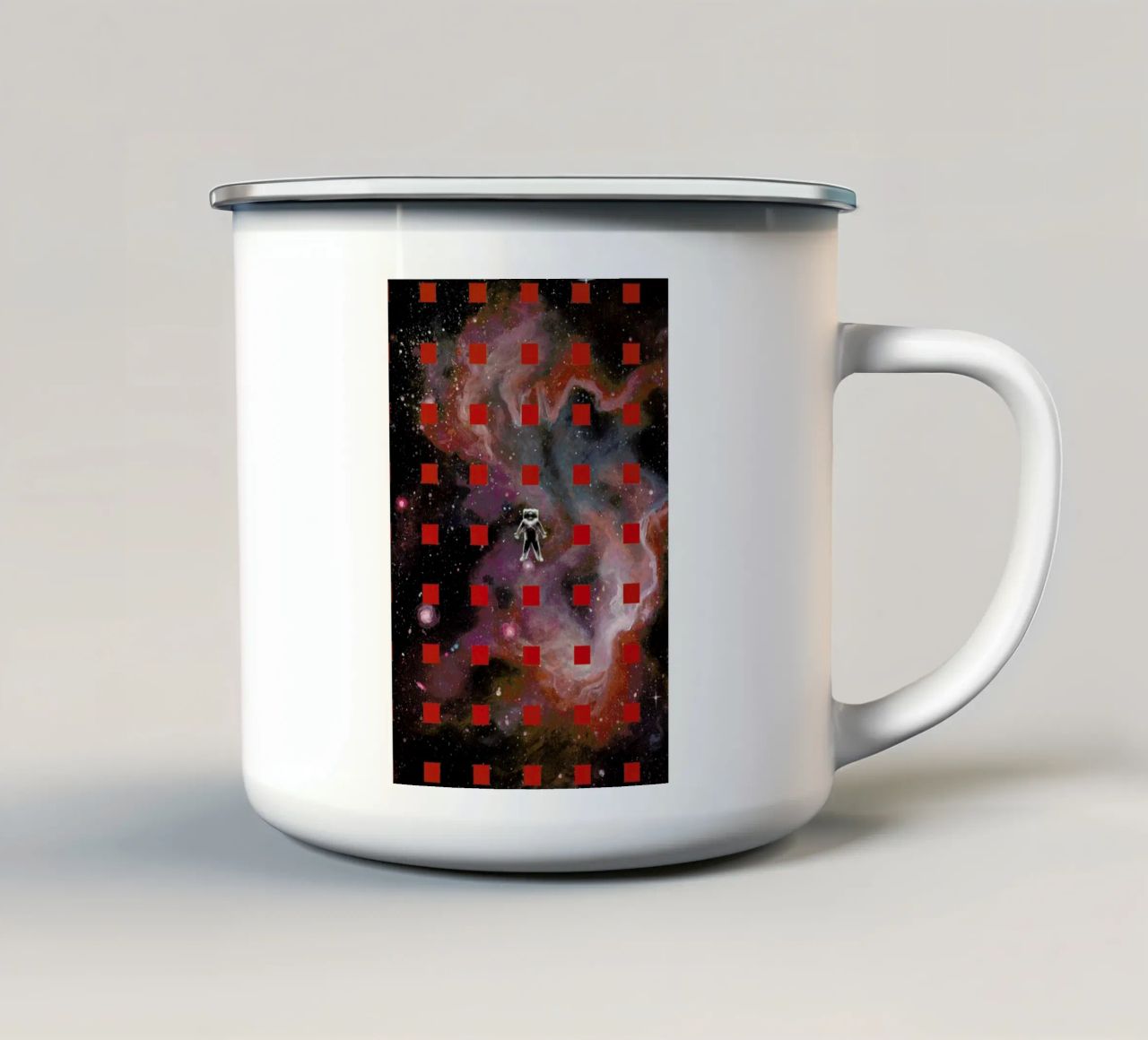 Lost In Red tazza in smalto da Jared Yamahata