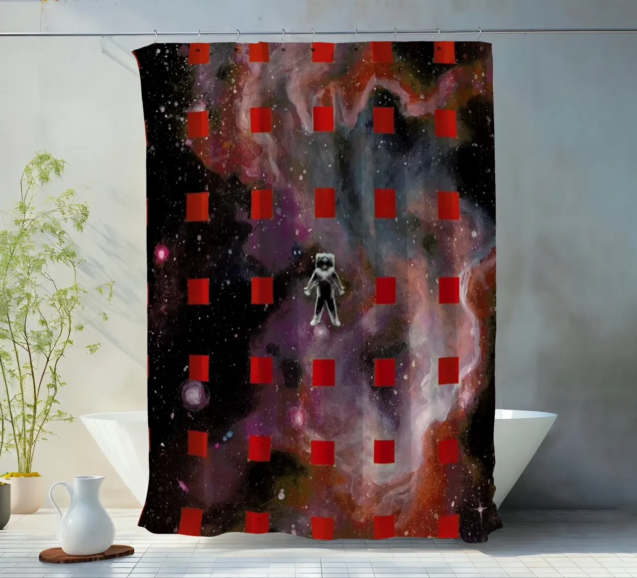 Lost In Red tenda da doccia da Jared Yamahata