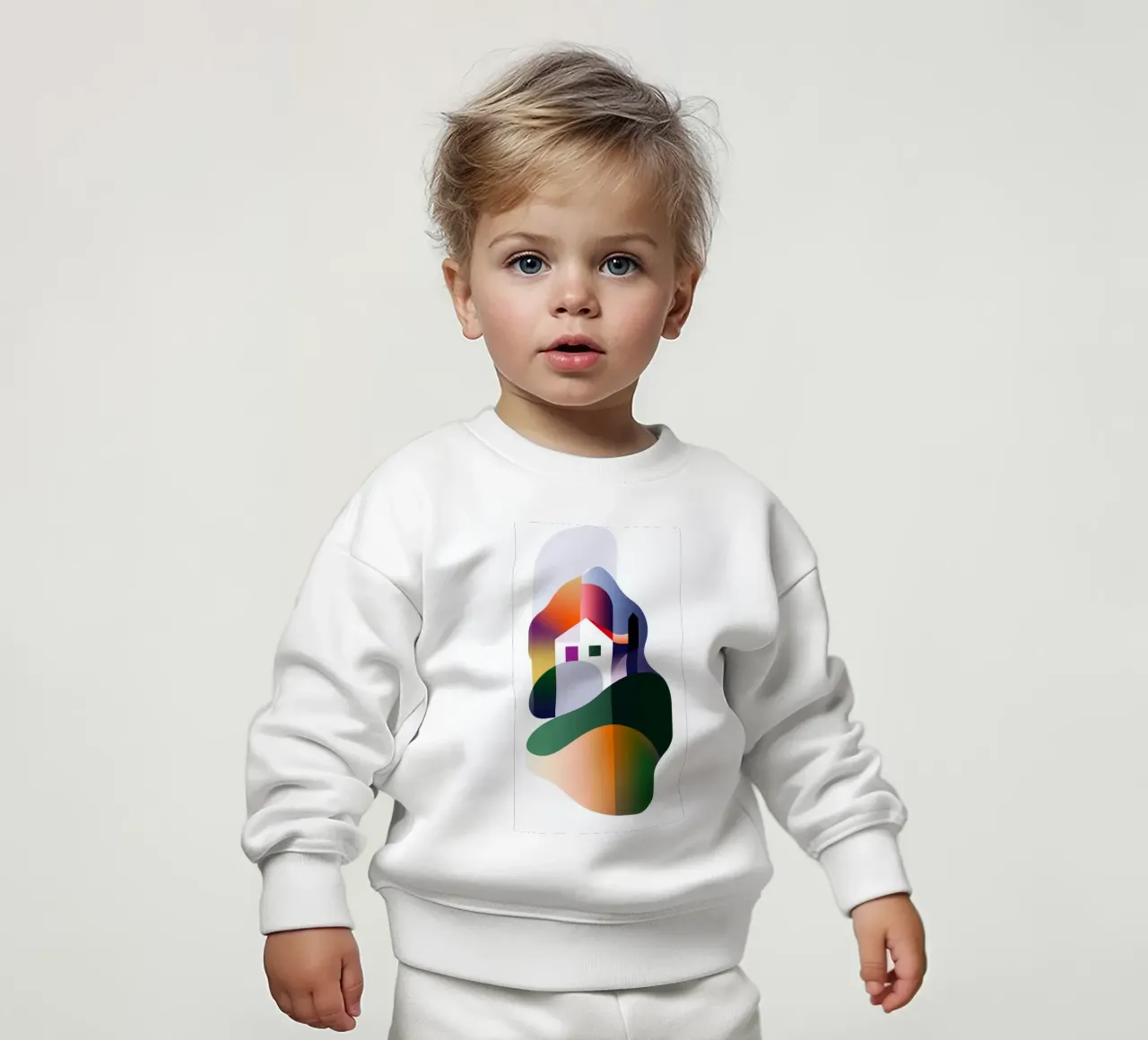 Paesaggio colorato felpa neonato da Geometric