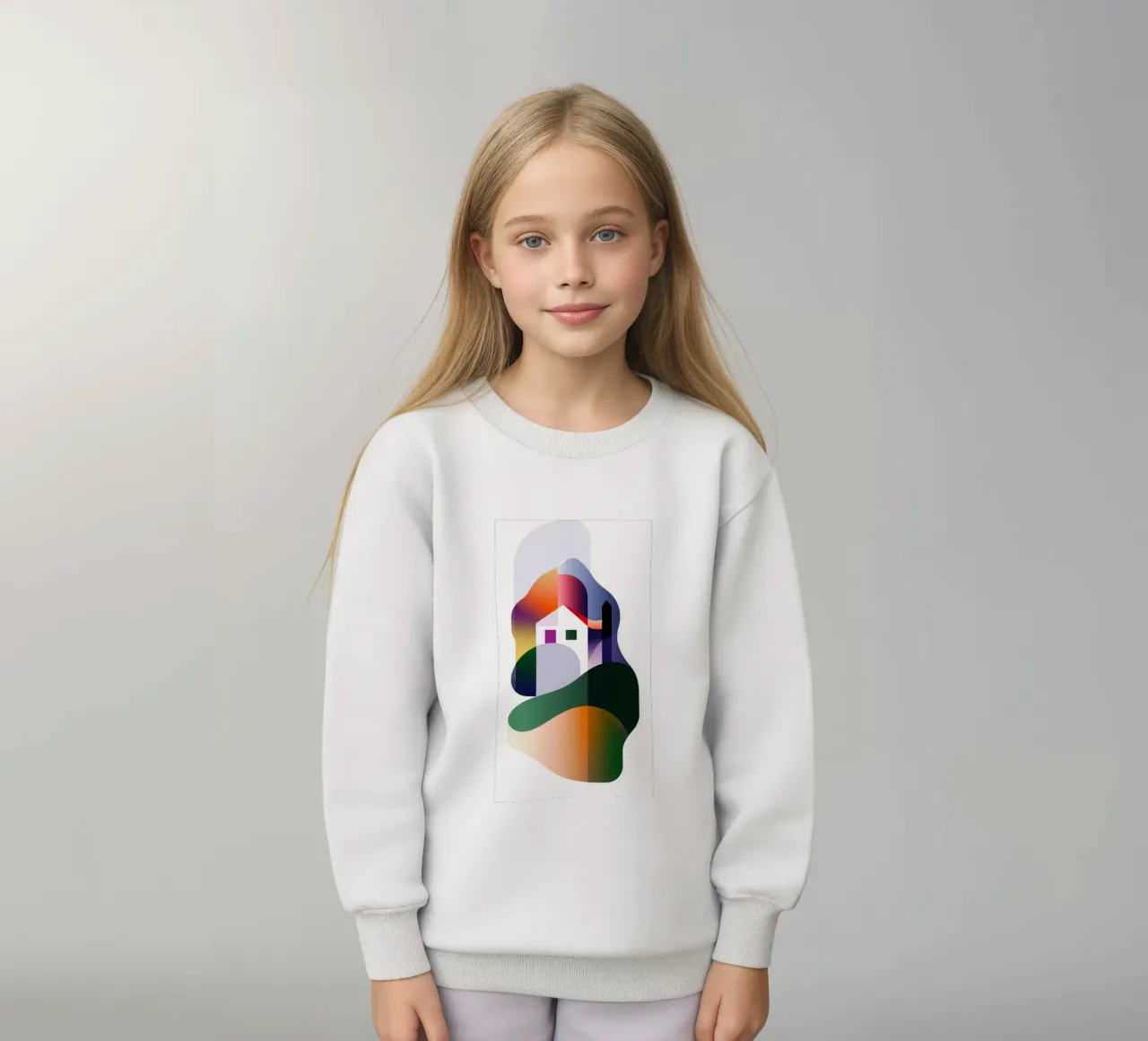 Paesaggio colorato felpa bambino da Geometric