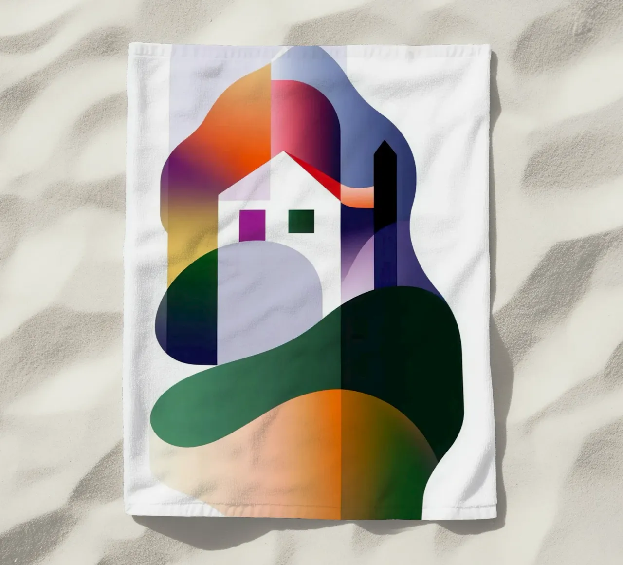 Paesaggio colorato telo mare da Geometric