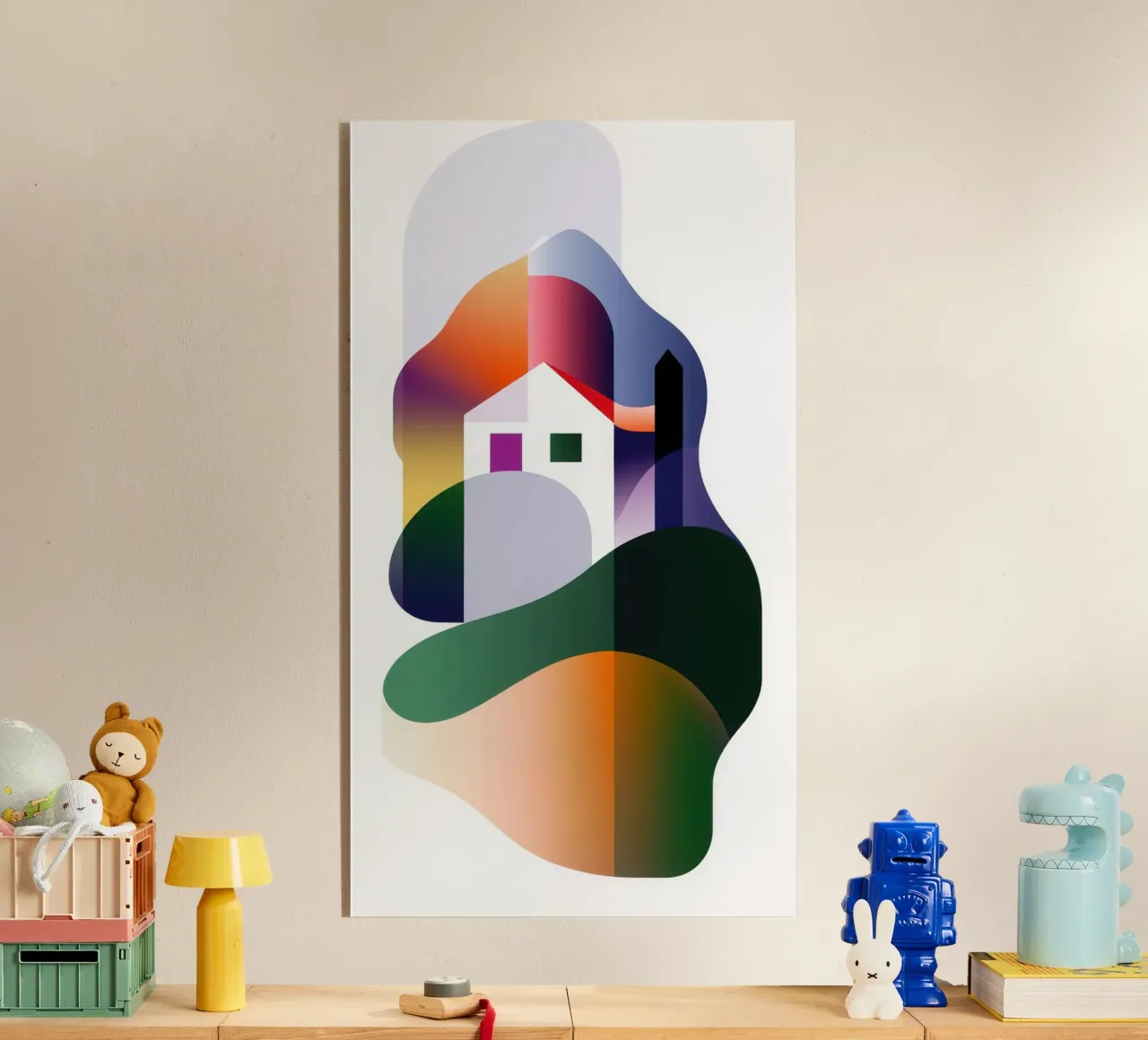 Paisaje de color metacrilato de Geometric